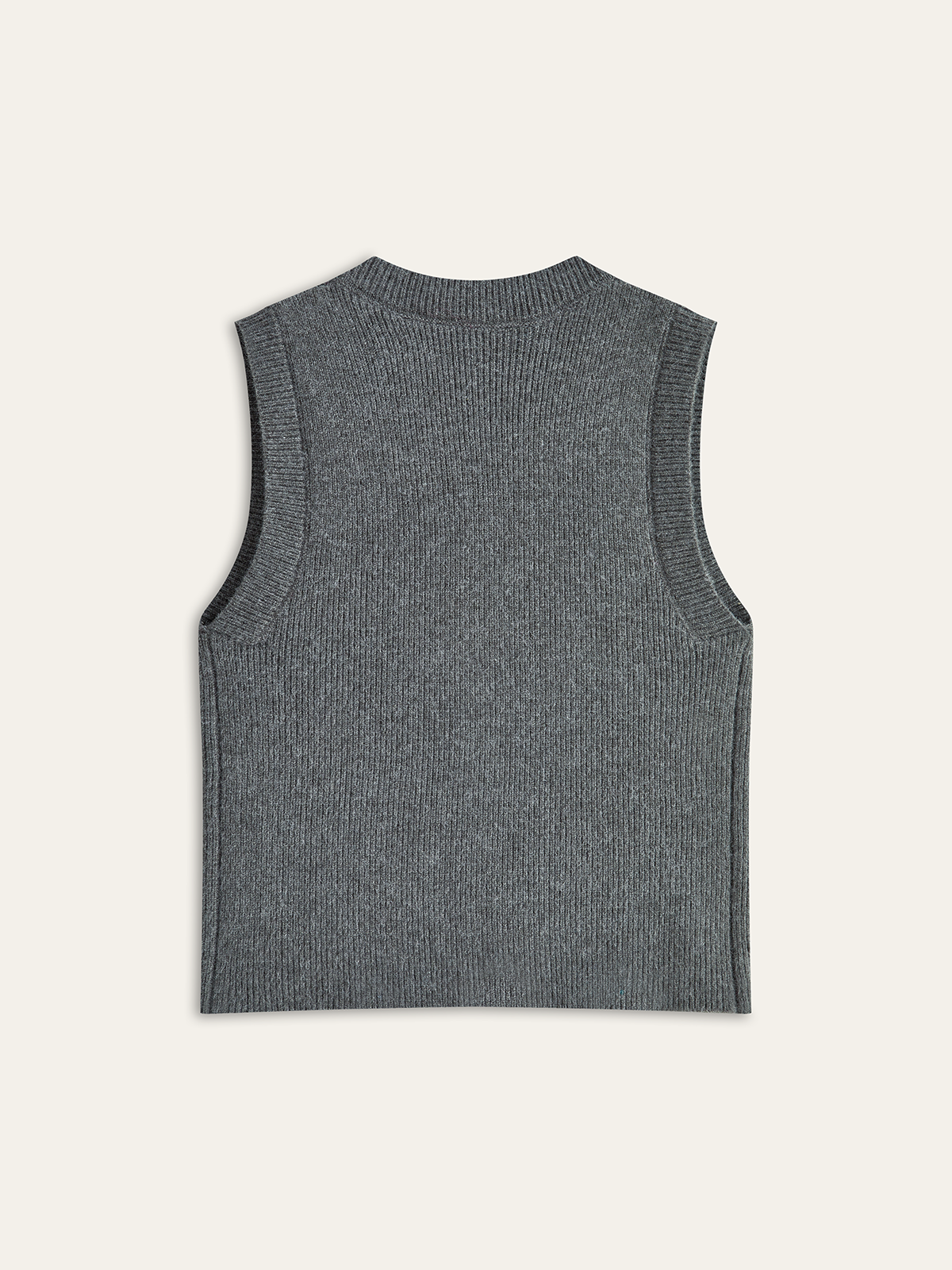 Contrast Stitching Two-toned Sweater Vest-Chicvia