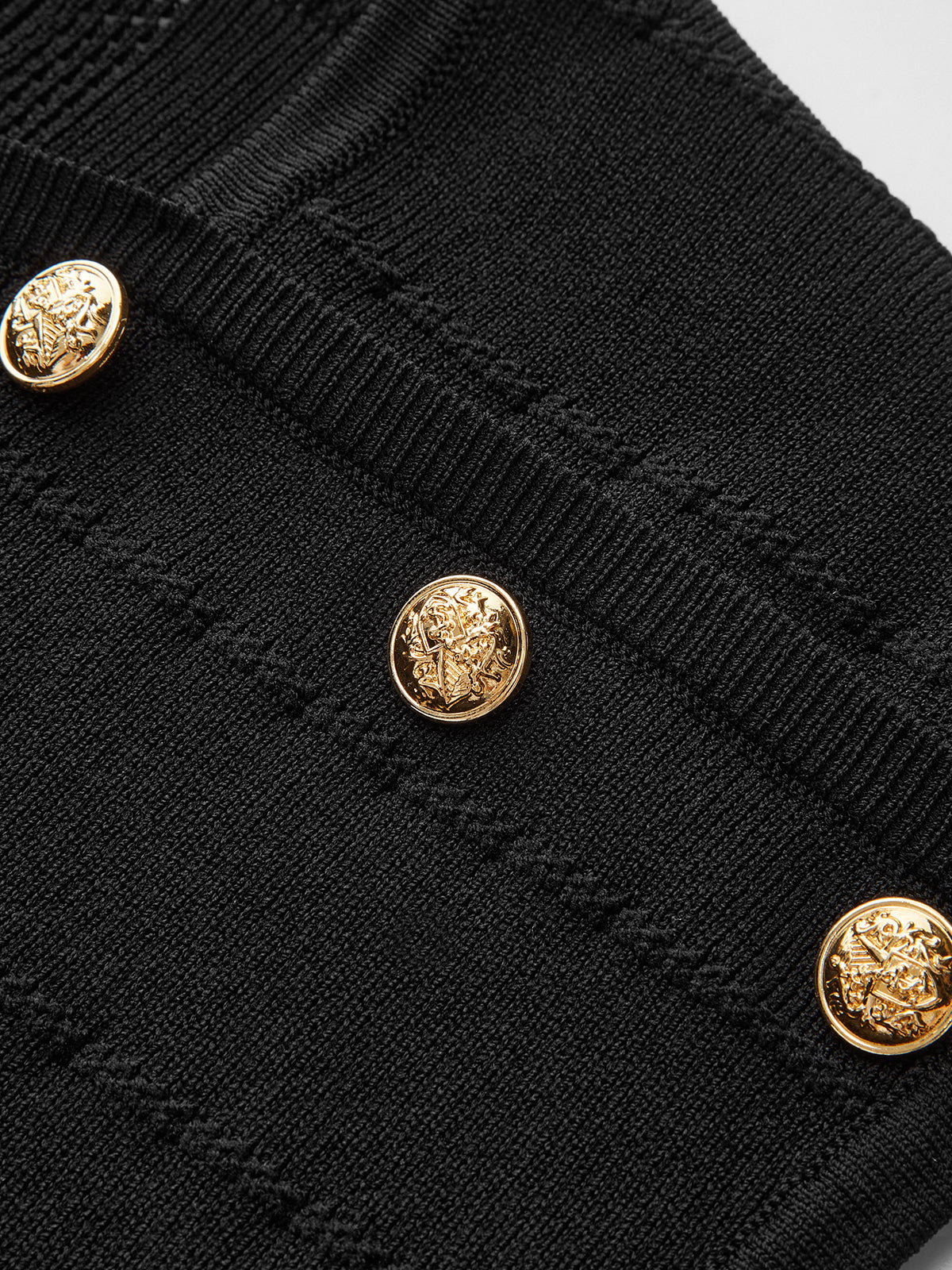 Metal Detail Ribbed Knit Top-Chicvia