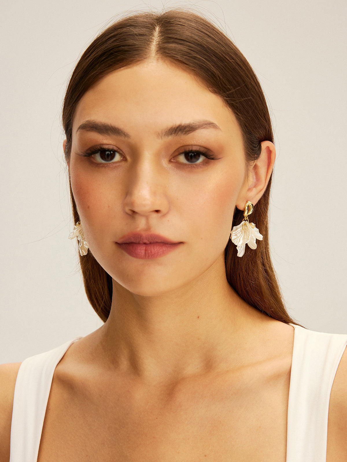 Floral Drop Earrings-Chicvia