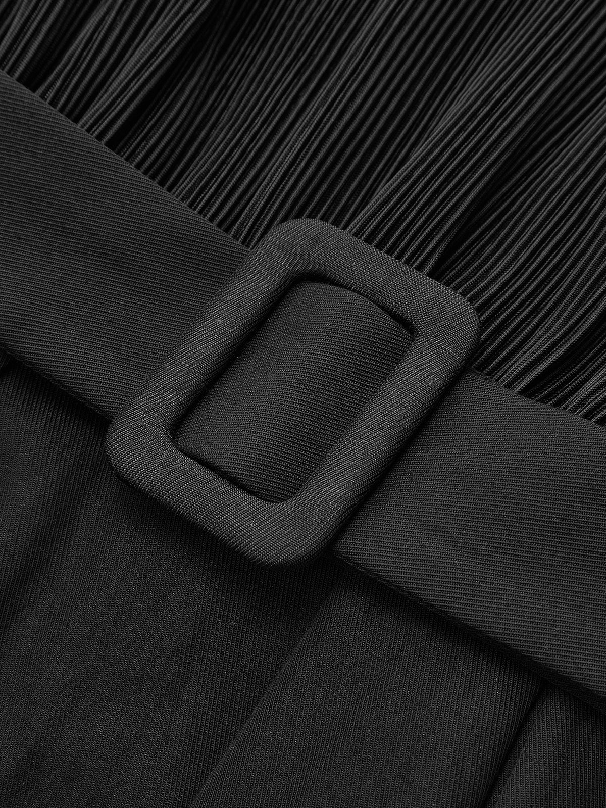 Halter Neck Backless Satin Jumpsuit with Belt-Chicvia