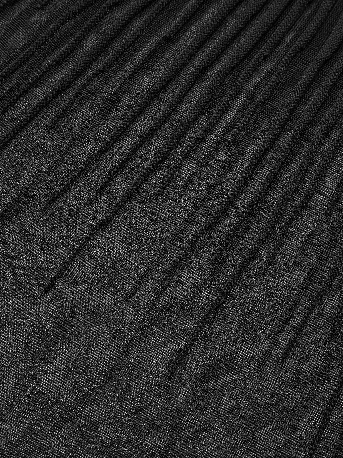 Mesh Hem Ribbed Knit Mermaid Skirt-Chicvia