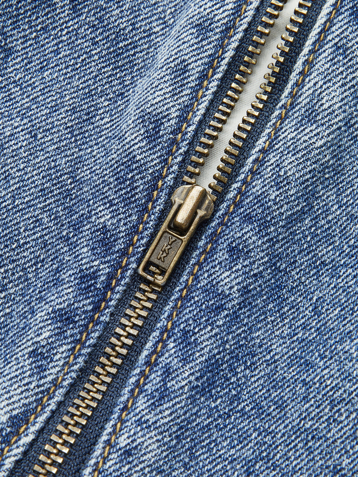 Denim Mid-Waisted Pleated Mini Skirt-Chicvia