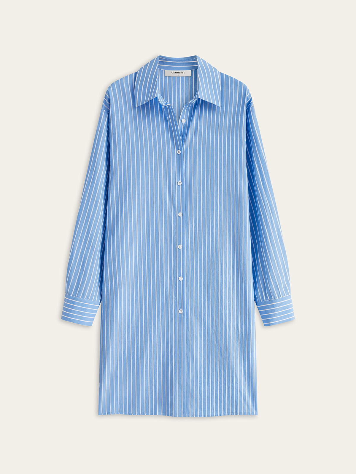 Oversized Striped Knotted Shirt-Chicvia