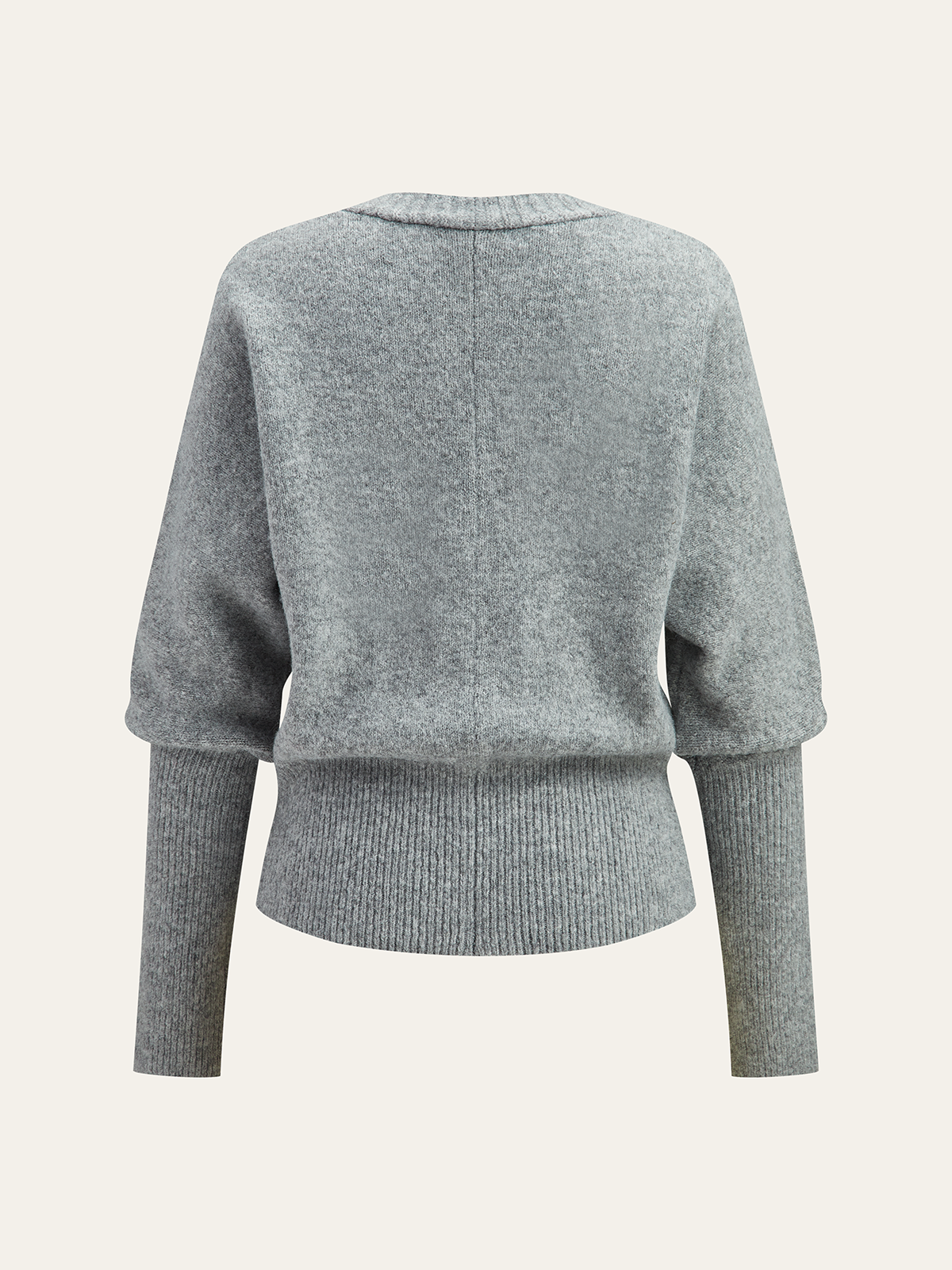 Metal Button Wool Blend Cardigan-Chicvia