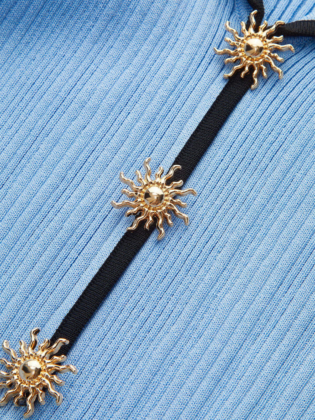 Contrast Trim Lapel Knit Dress-Chicvia