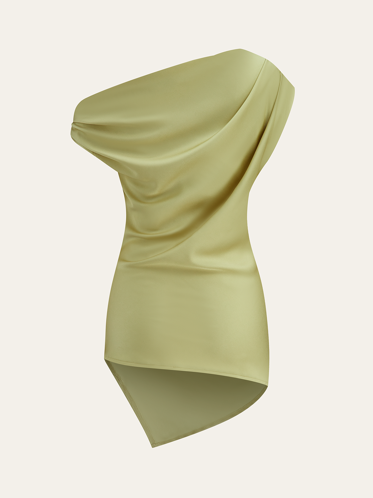 One-Shoulder Ruched Top-Chicvia