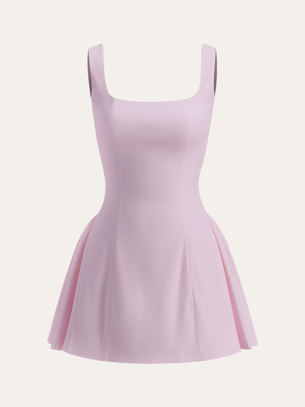 Polka Dot Lace-Up Back Dress-Chicvia