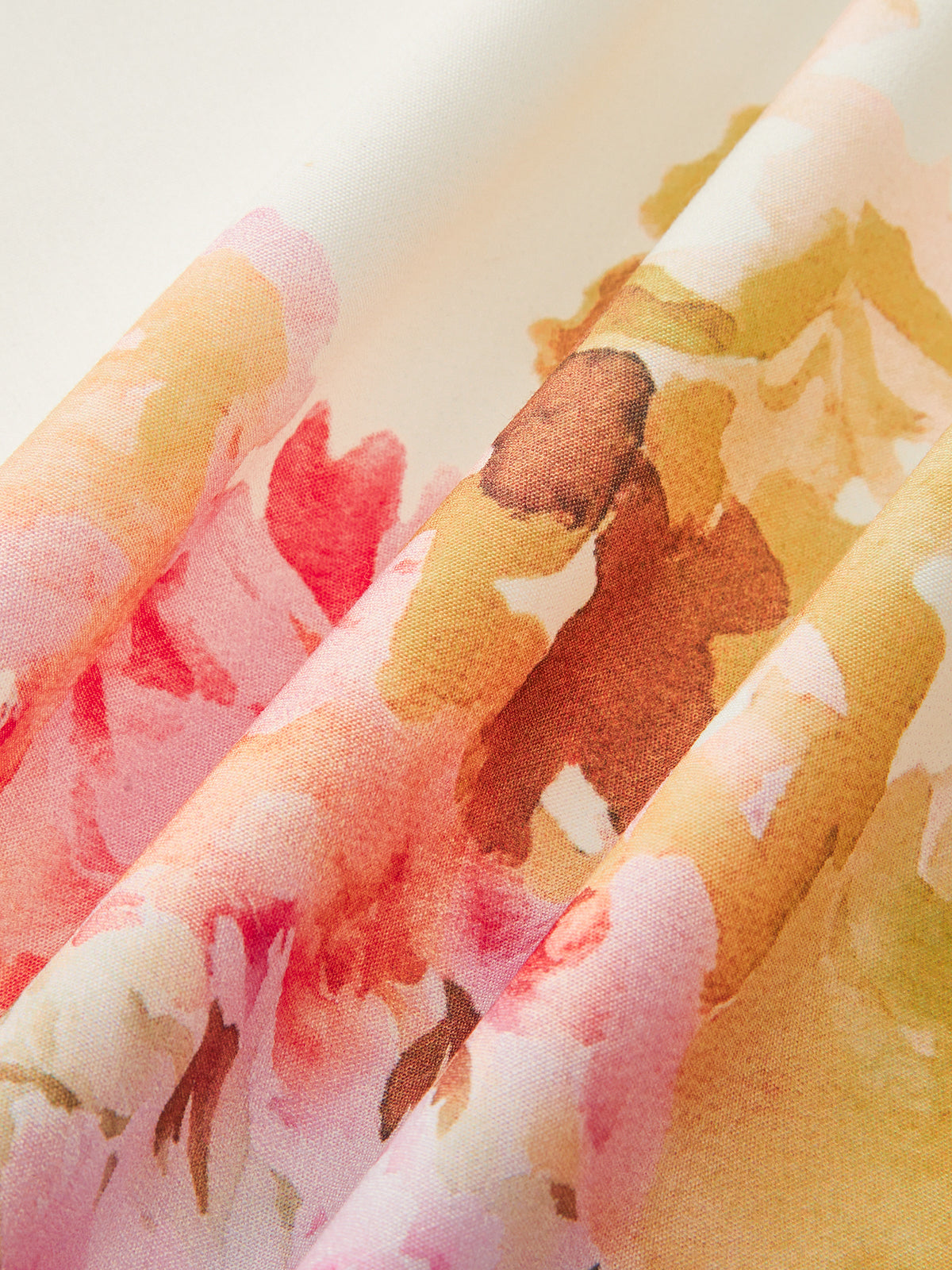 Floral Print Pleated Shirt Dress with Belt-Chicvia