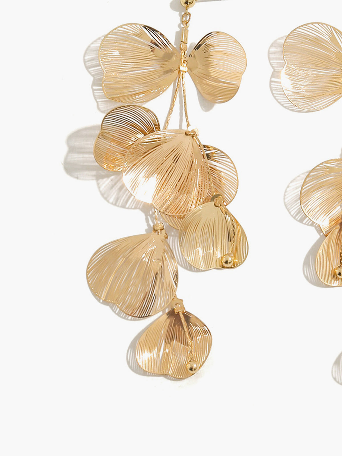 Ginkgo Leaves Long Dangle Earrings-Chicvia