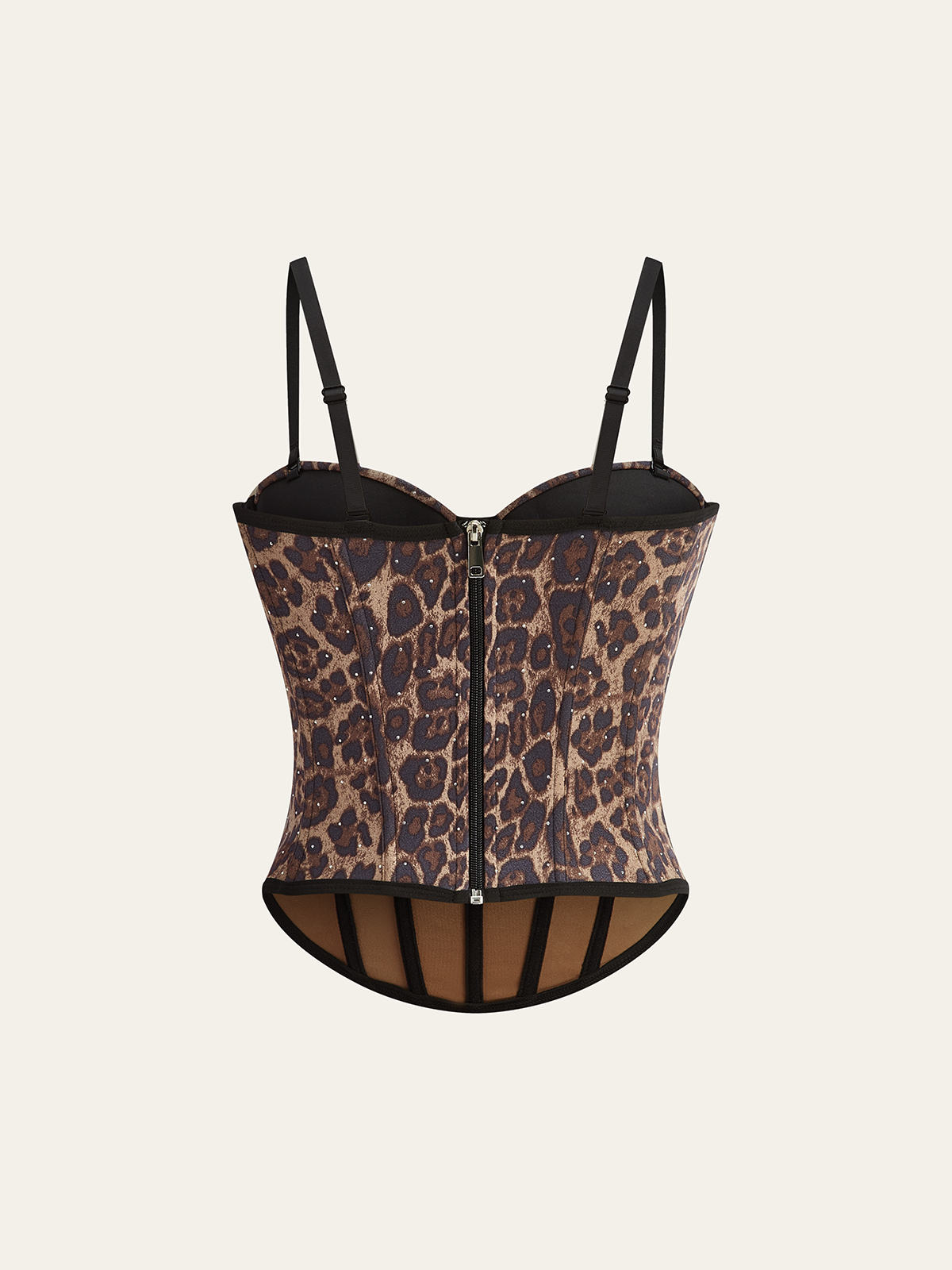 Leopard Print Corset Top-Chicvia