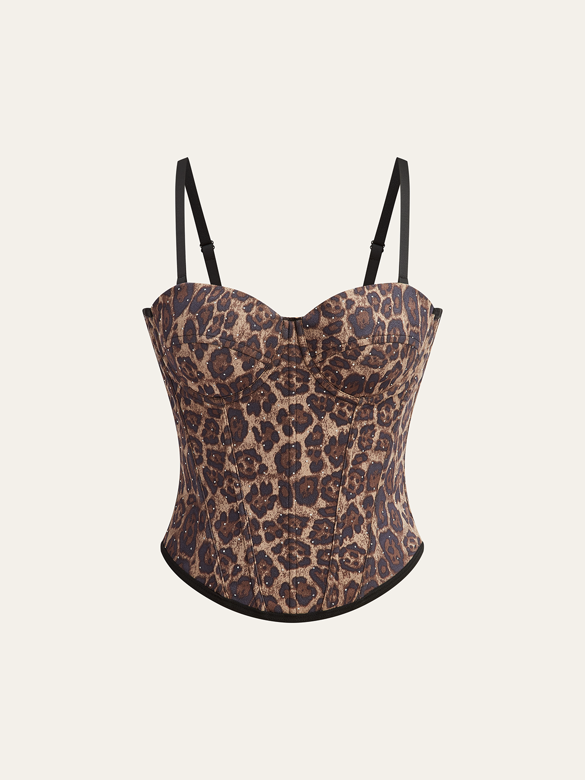 Leopard Print Corset Top-Chicvia