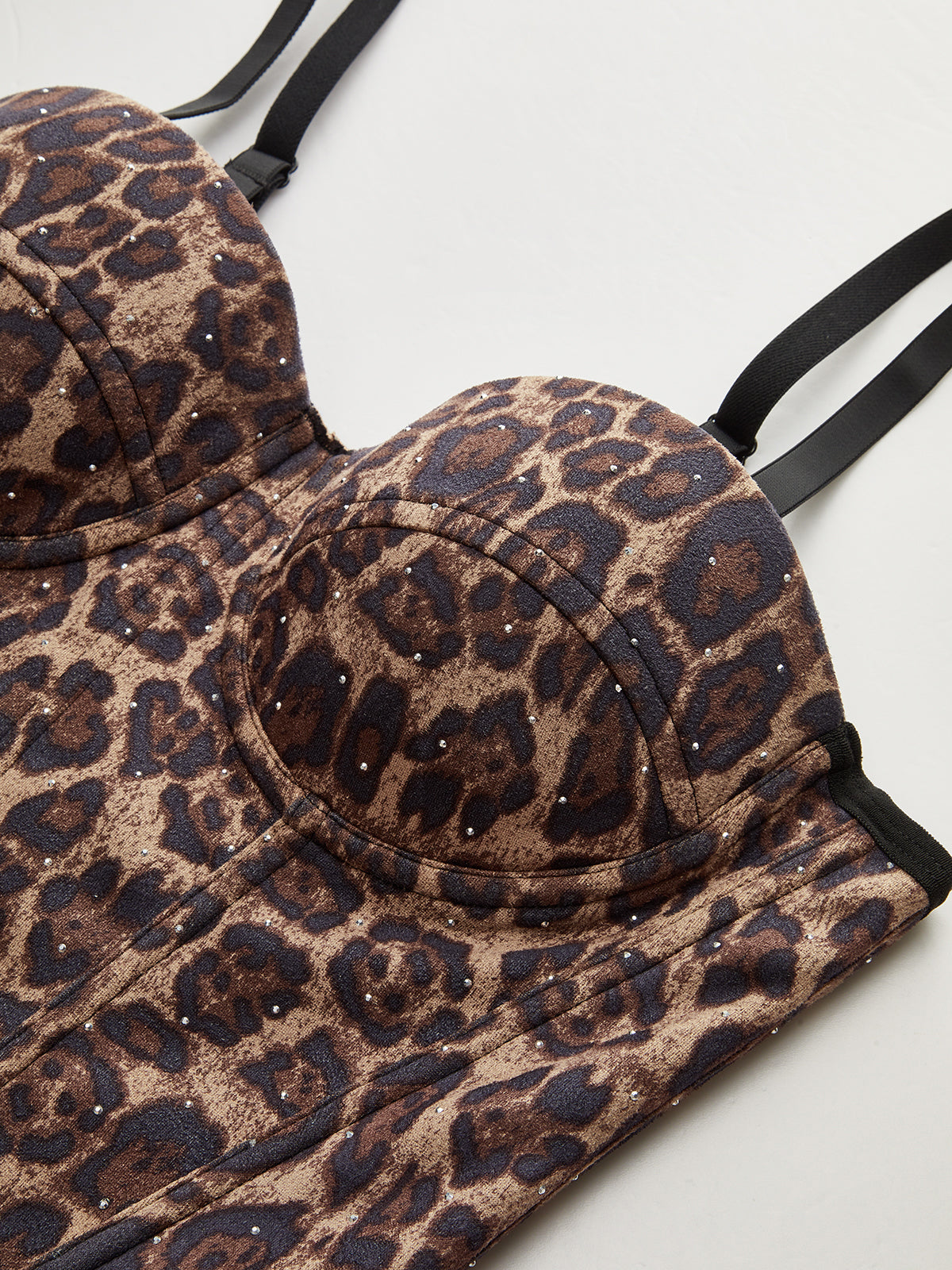 Leopard Print Corset Top-Chicvia