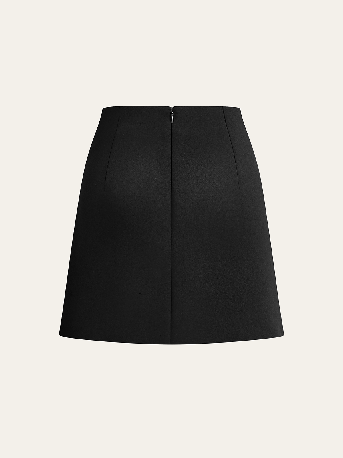 Metal Detail Decor Pocket Mini Skirt-Chicvia