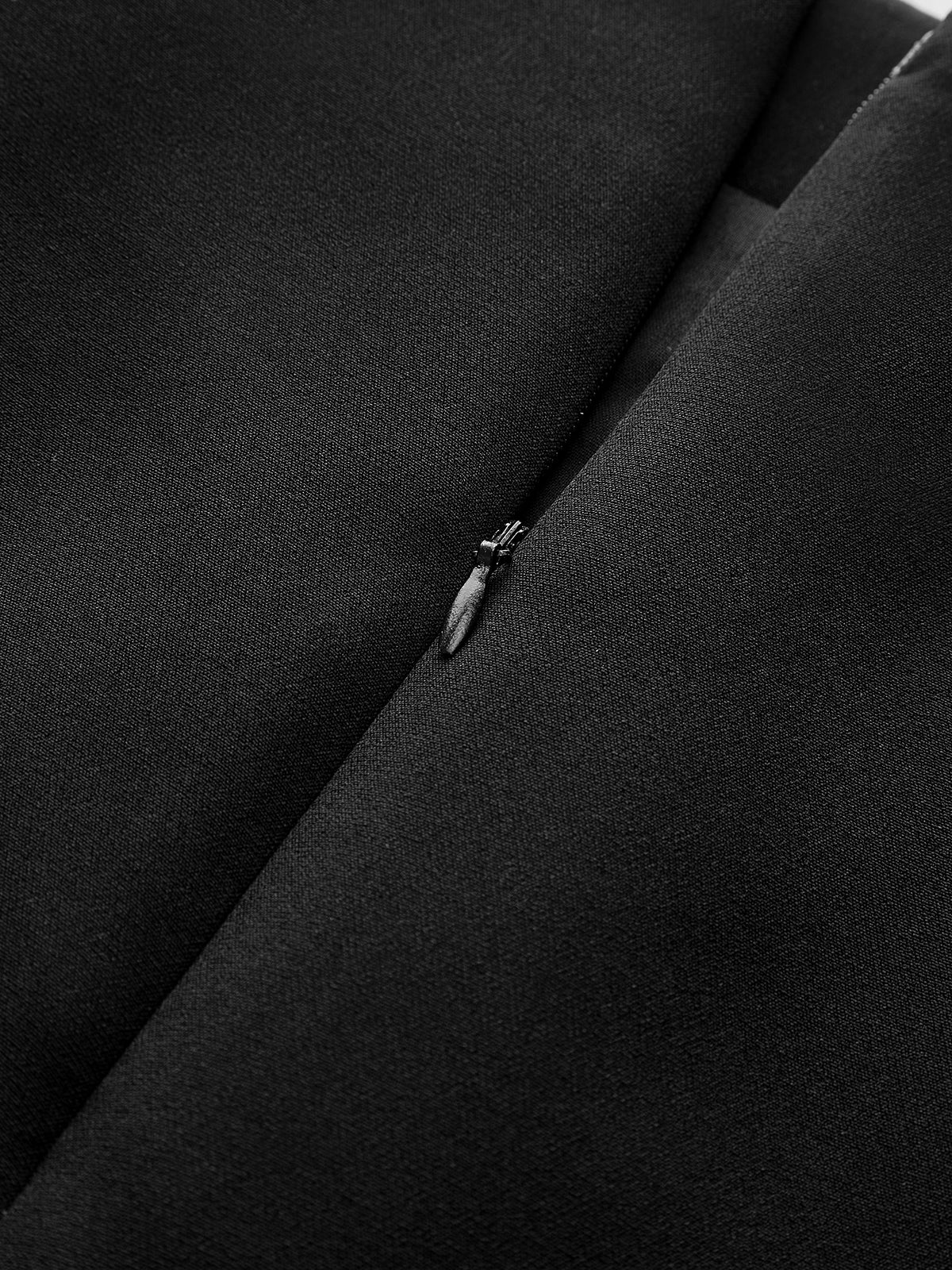 Metal Detail Decor Pocket Mini Skirt-Chicvia