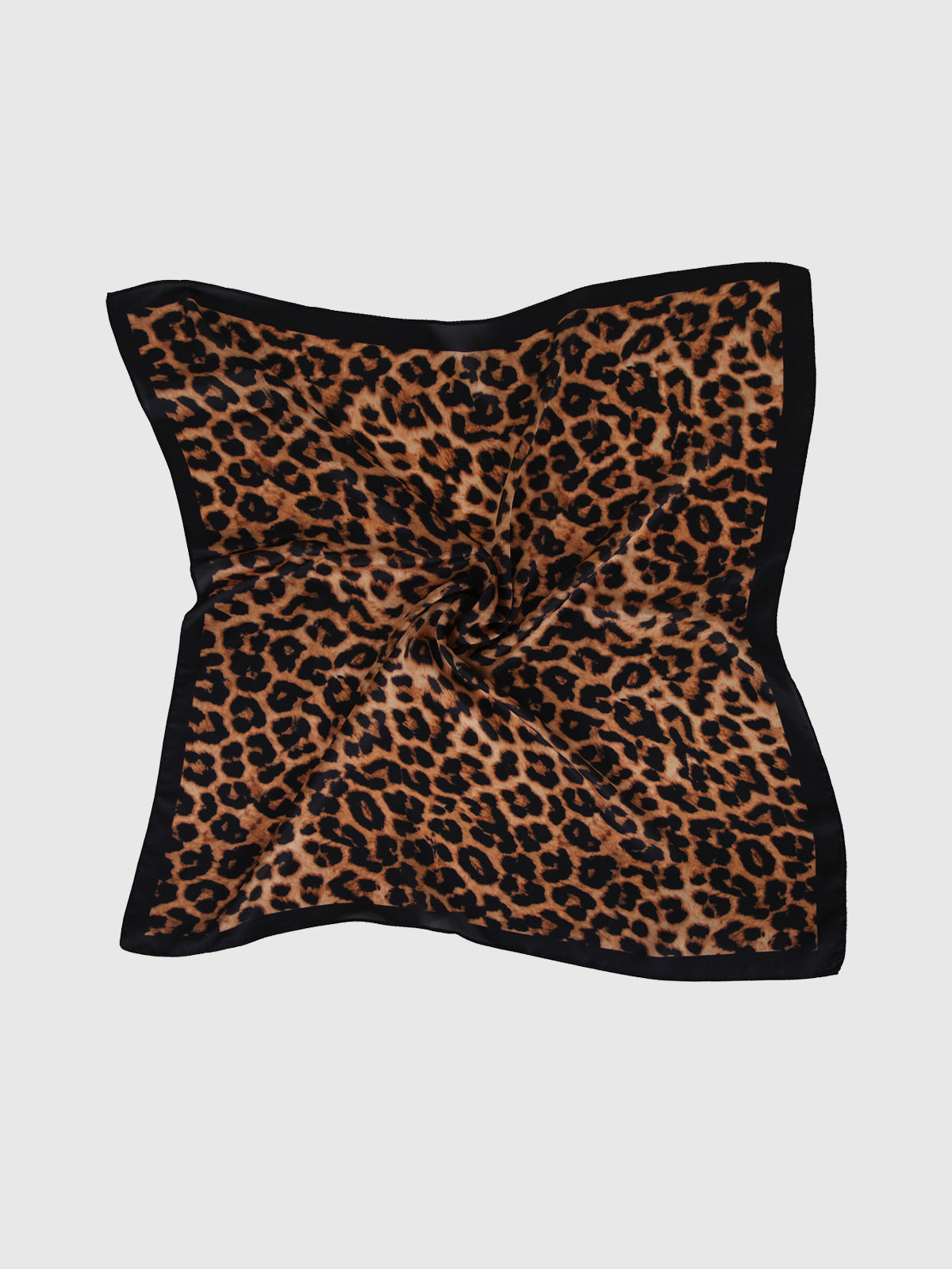 Leopard Print Square Scarf-Chicvia