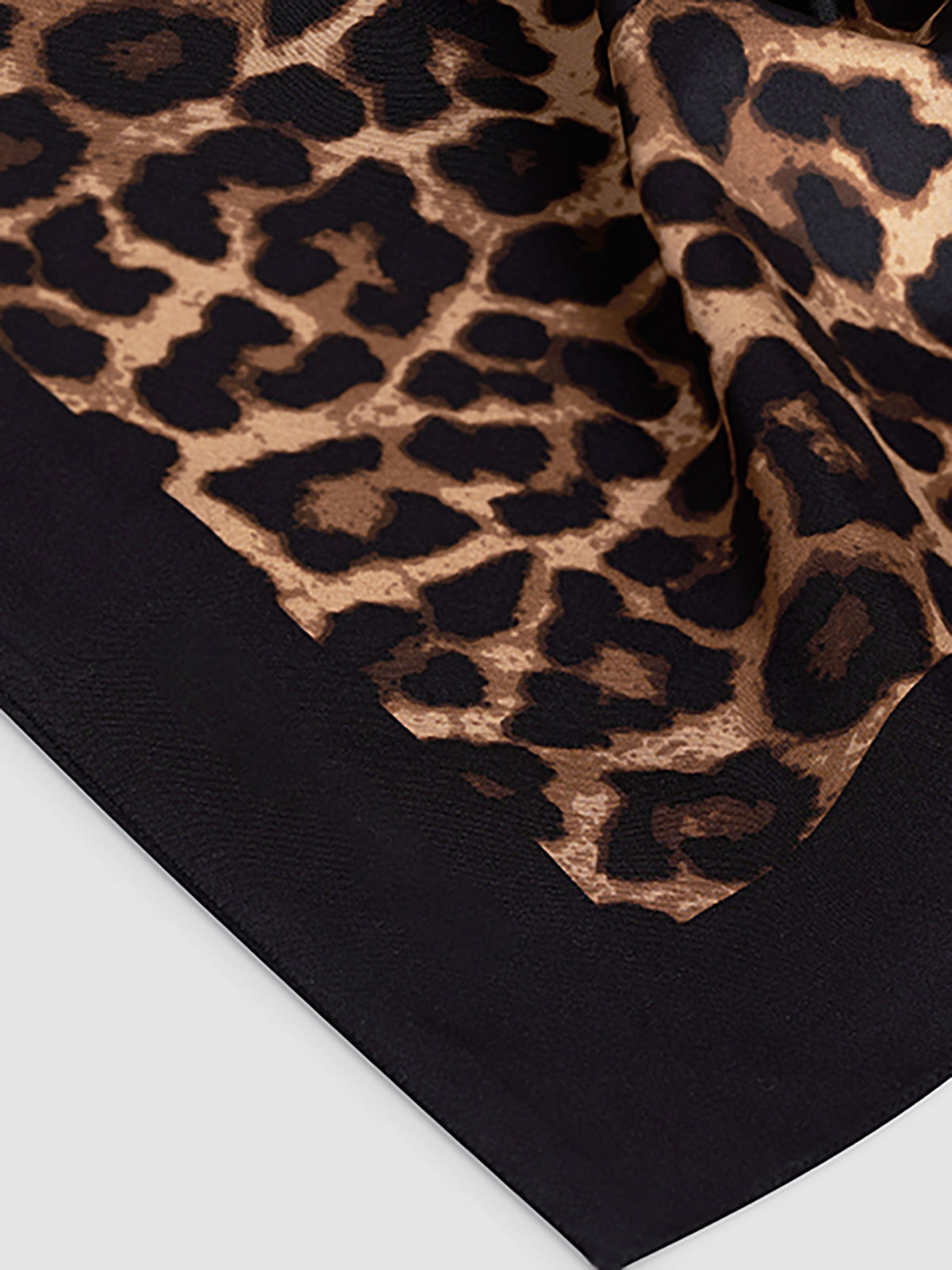 Leopard Print Square Scarf-Chicvia