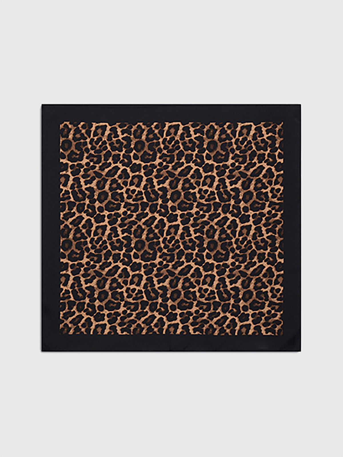 Leopard Print Square Scarf-Chicvia