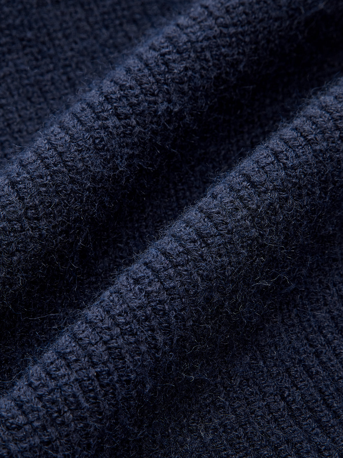 Denim Panel Asymmetric V-Neck Knit Top-Chicvia