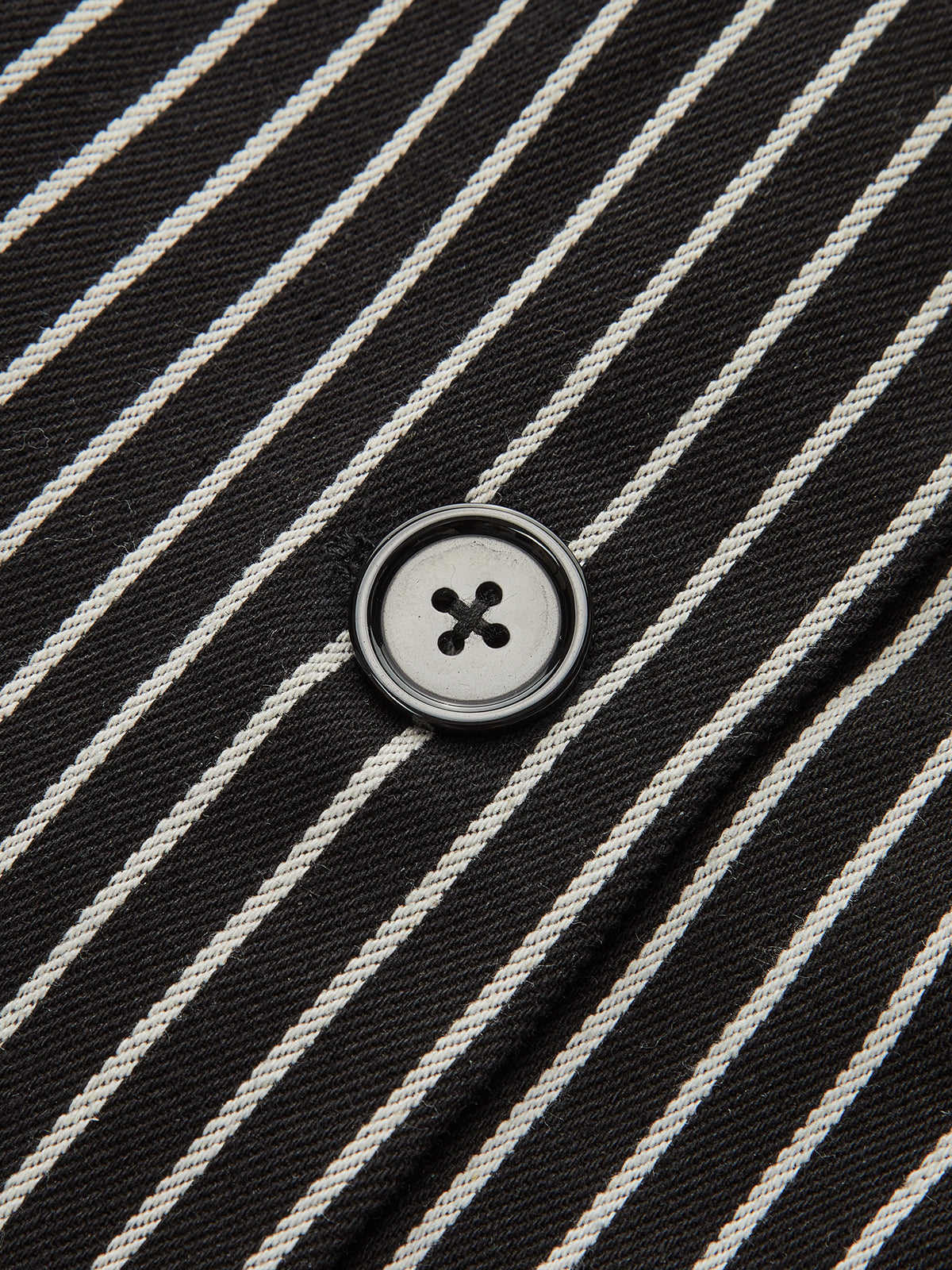 Cotton-Blend Striped Belted Longline Vest-Chicvia