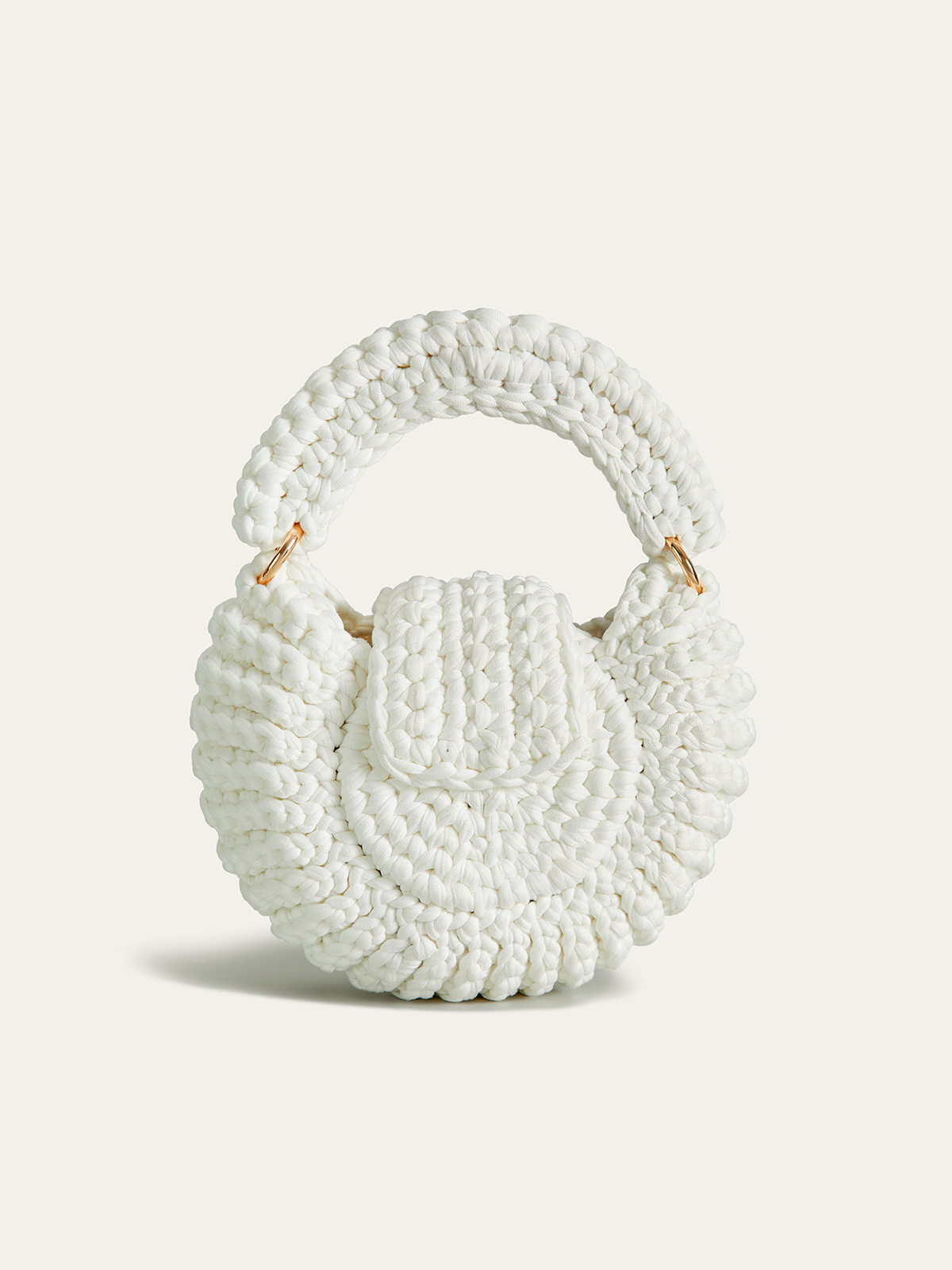 Crochet Top-Handle Bag-Chicvia