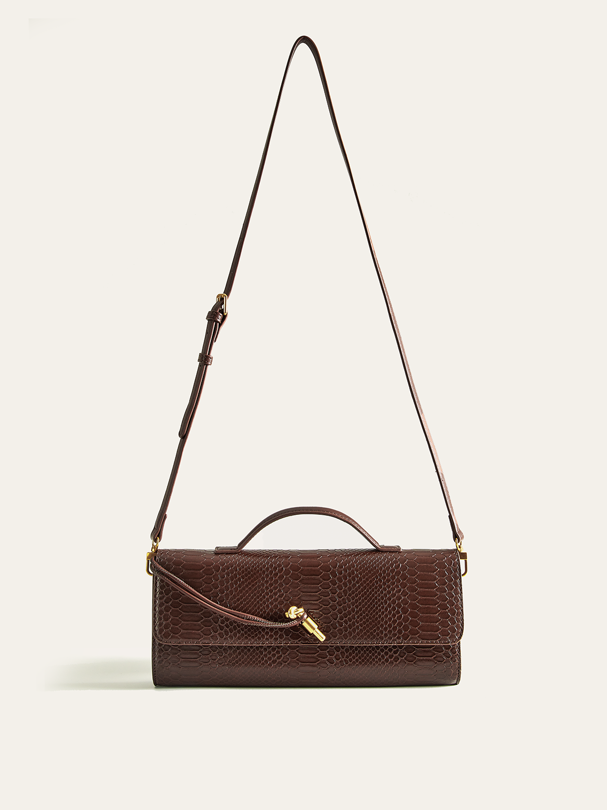 Crocodile Embossed PU Leather Bag-Chicvia