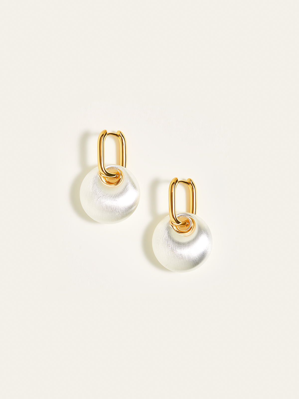 Matte Pearl Drop Earrings-Chicvia