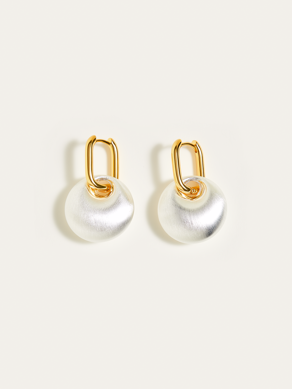 Matte Pearl Drop Earrings-Chicvia