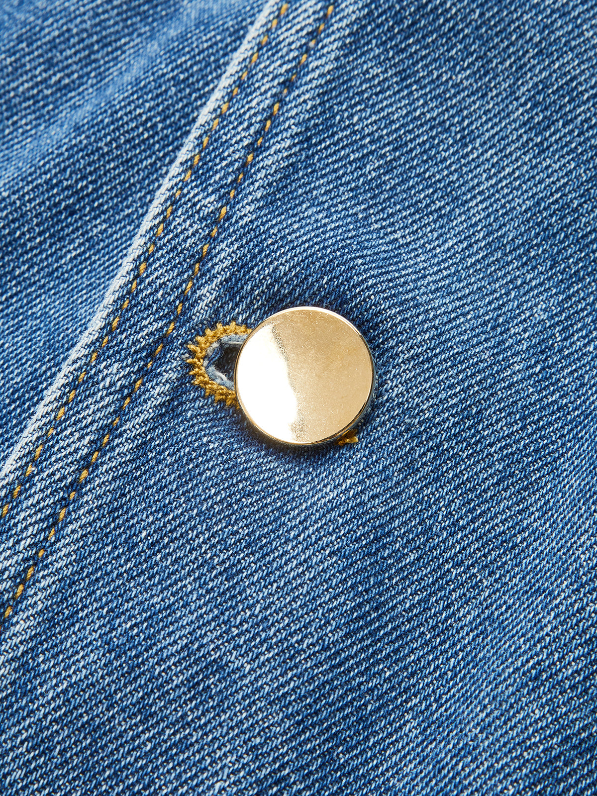 Button-Front Denim Vest-Chicvia