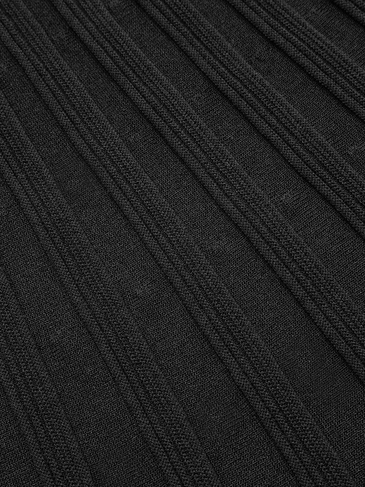 Mock Neck Flared Sweater Dress-Chicvia