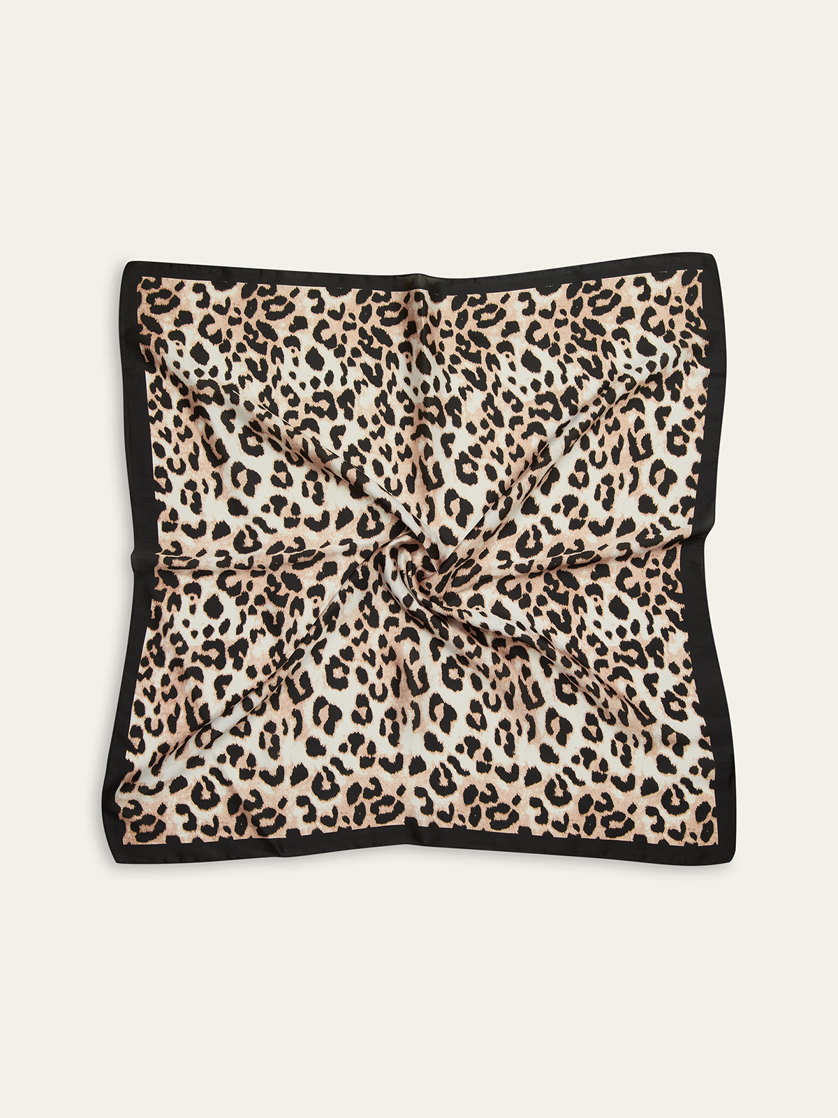 Leopard Print Square Scarf-Chicvia