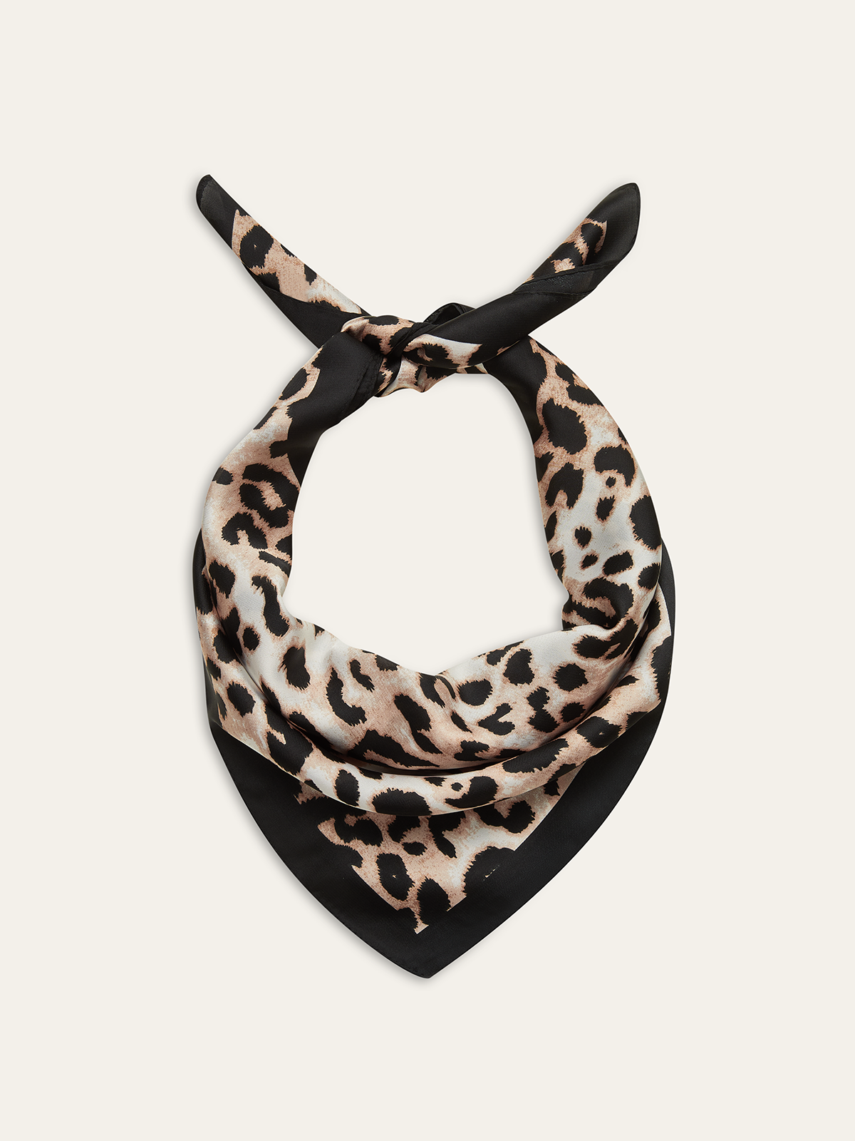 Leopard Print Square Scarf-Chicvia