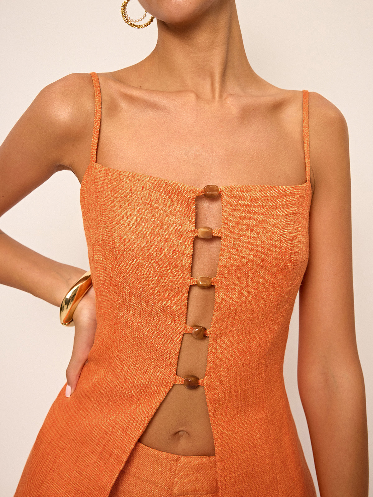 Cut-Out Cami Top and Shorts Set-Chicvia