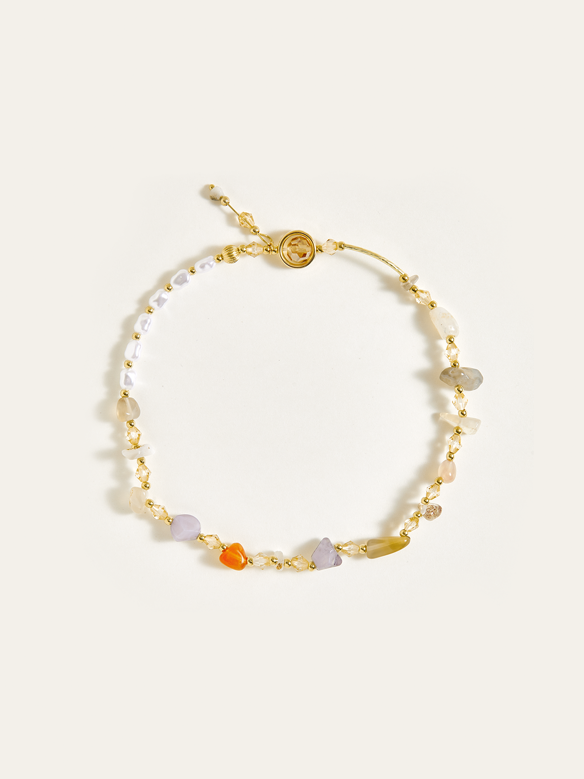 Colorful Stone Double-Layered Bracelet-Chicvia