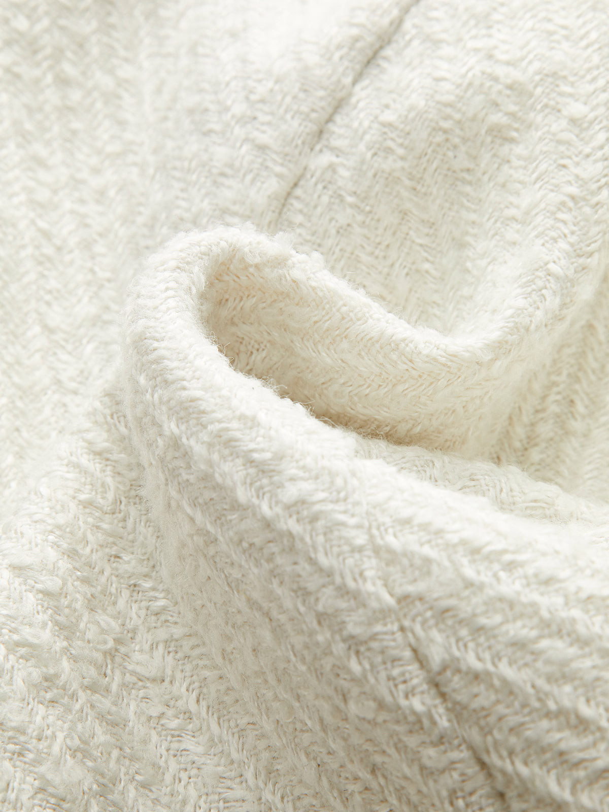 Metal Button Contrast Trim Tweed Jacket-Chicvia