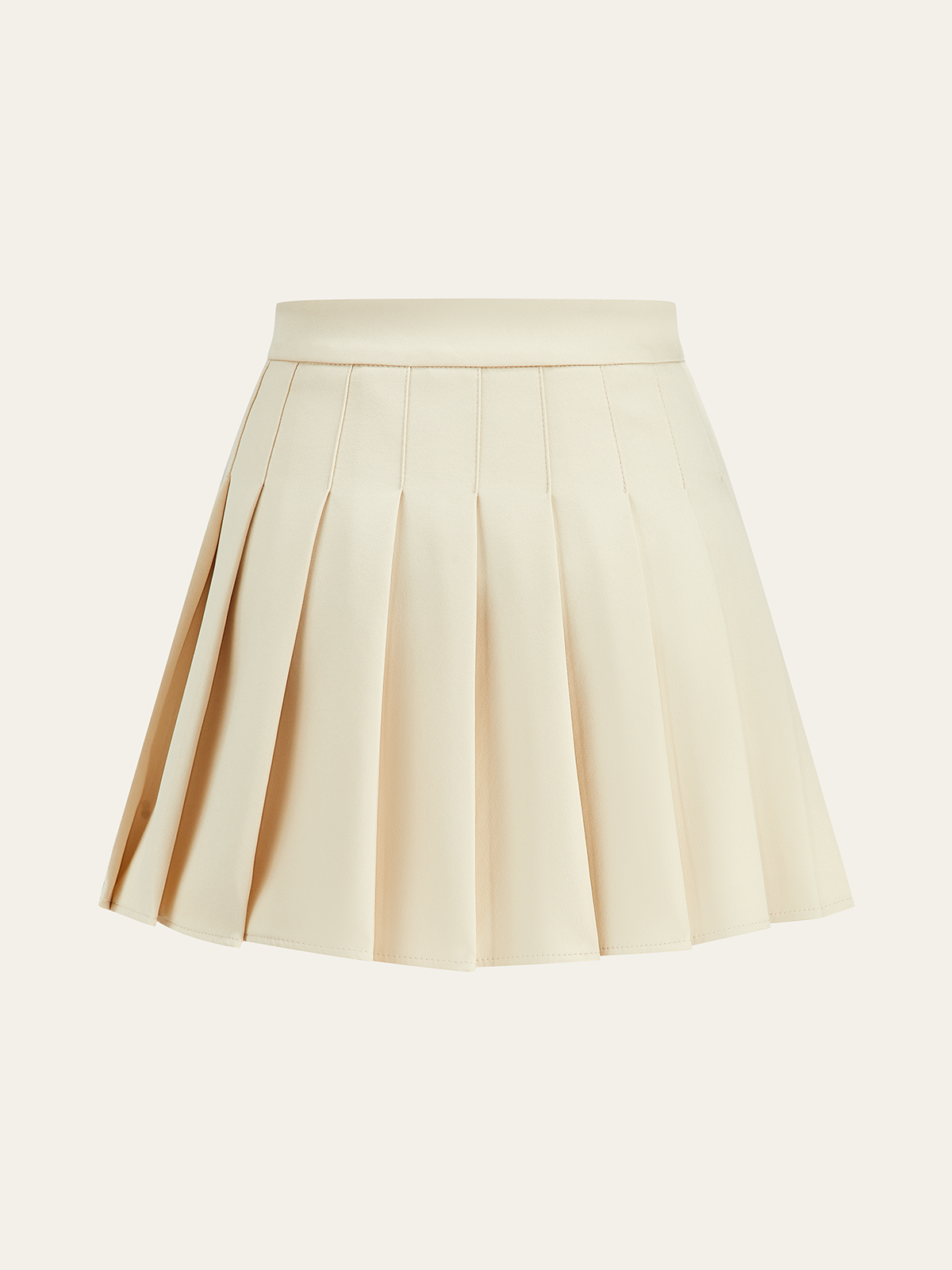 Metal Detail Pleated Mini Skirt-Chicvia