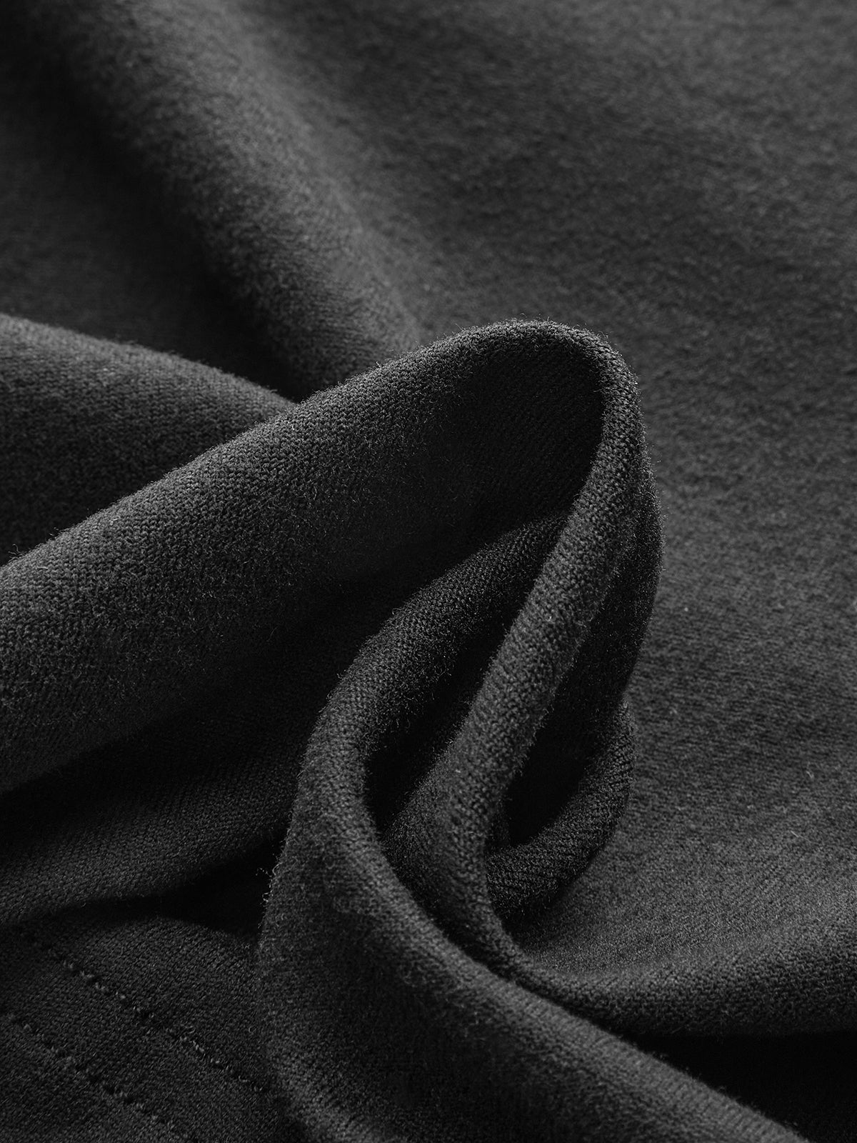 Faux Leather Paneled Knit Long Sleeve Mini Dress-Chicvia