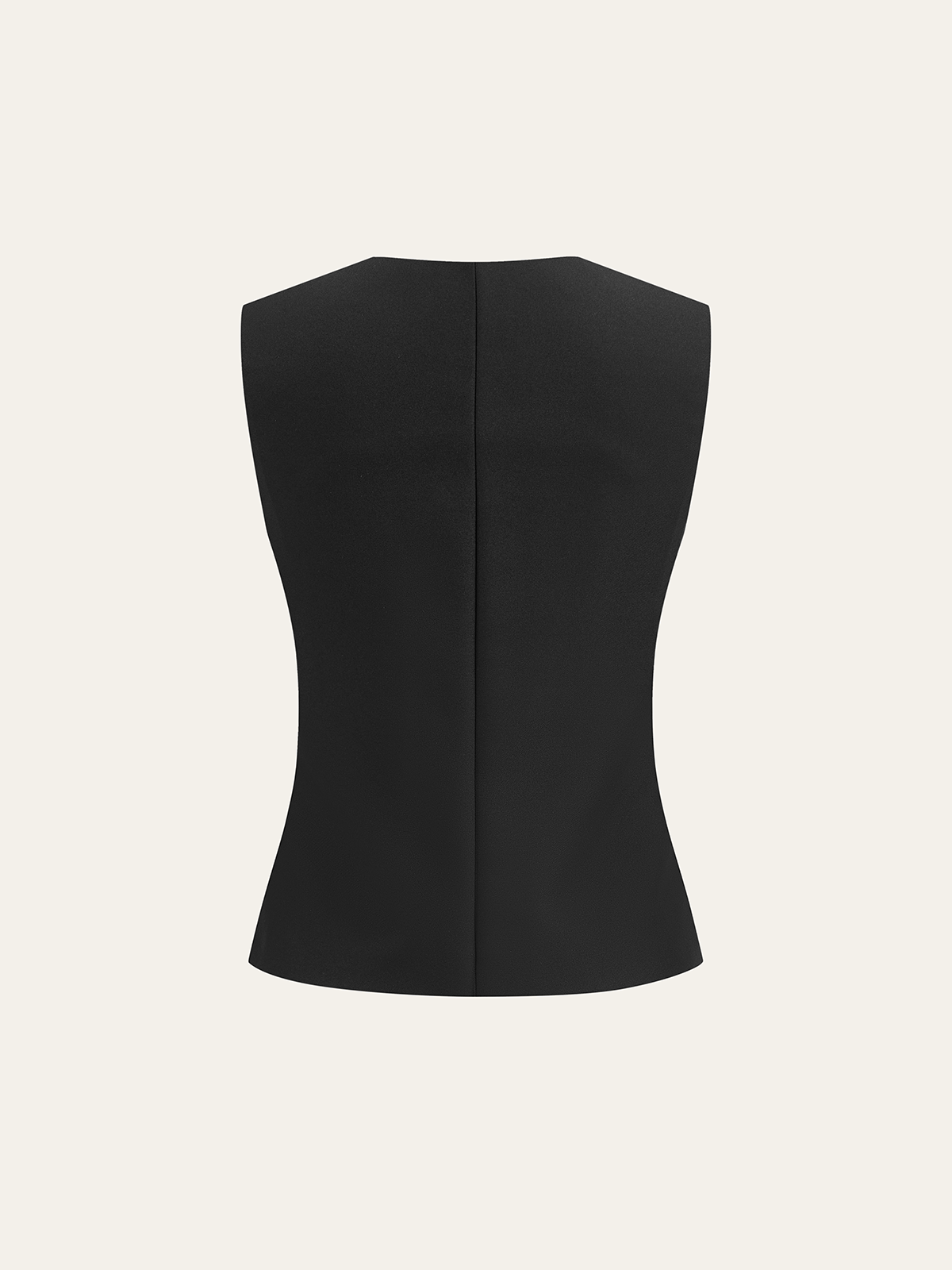 Metal Button Sleeveless Vest-Chicvia