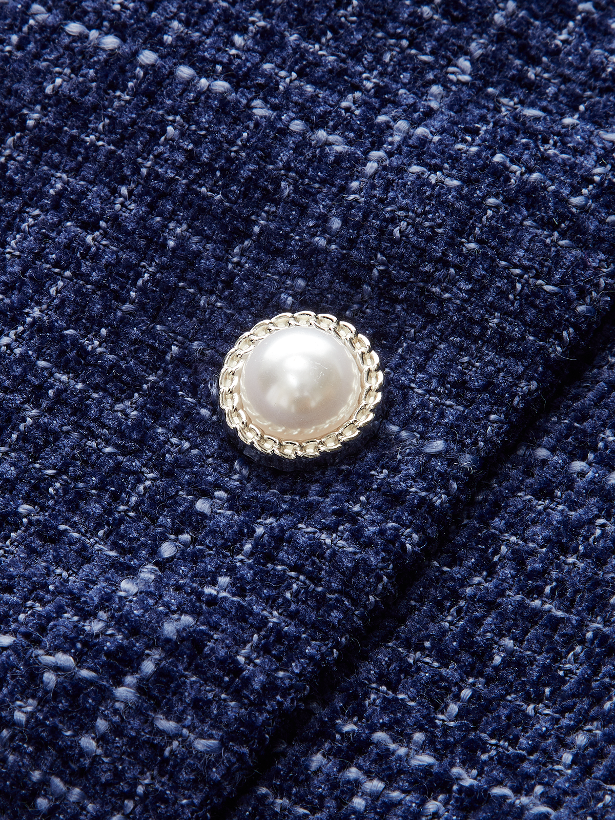 Pleated Hem Bow Neckline Tweed Mini Dress-Chicvia