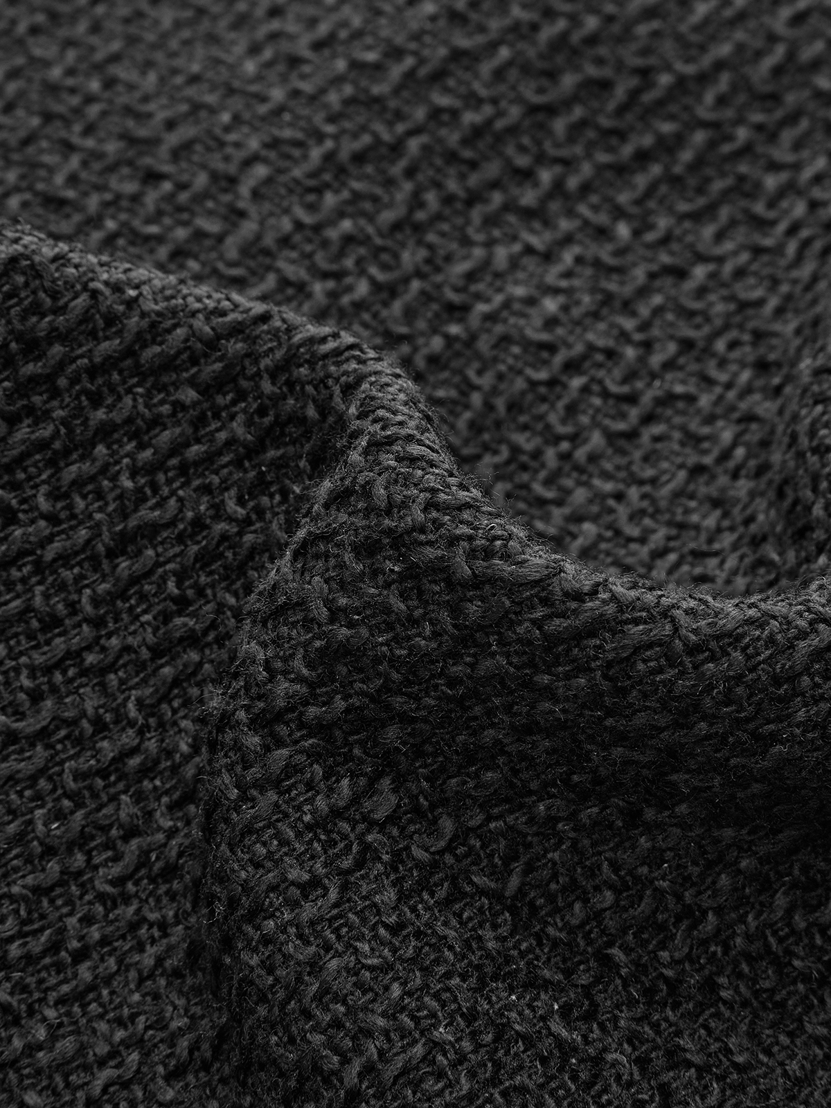 Contrast Trim Metal Button Tweed Blazer-Chicvia