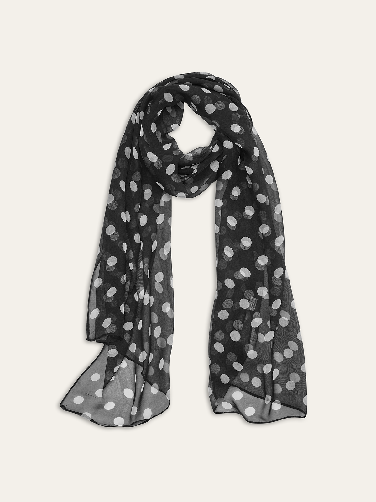 Polka Dot Sheer Scarf-Chicvia