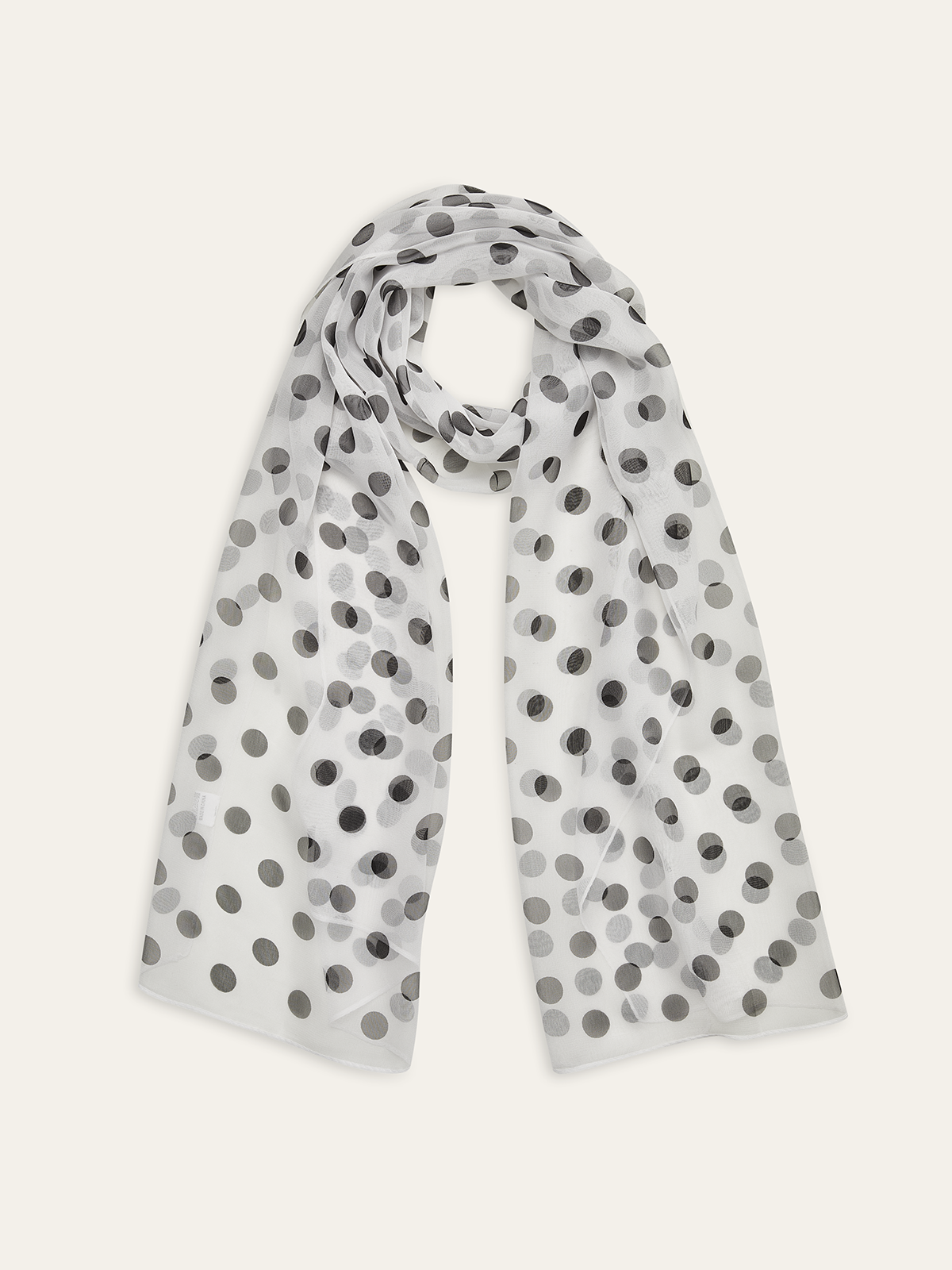 Polka Dot Sheer Scarf-Chicvia