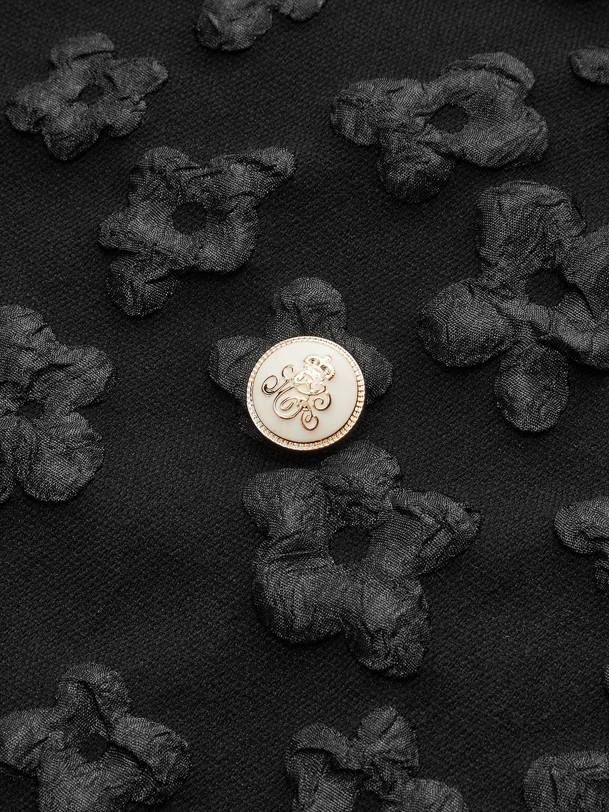 Floral Texture High Waist Skirt-Chicvia