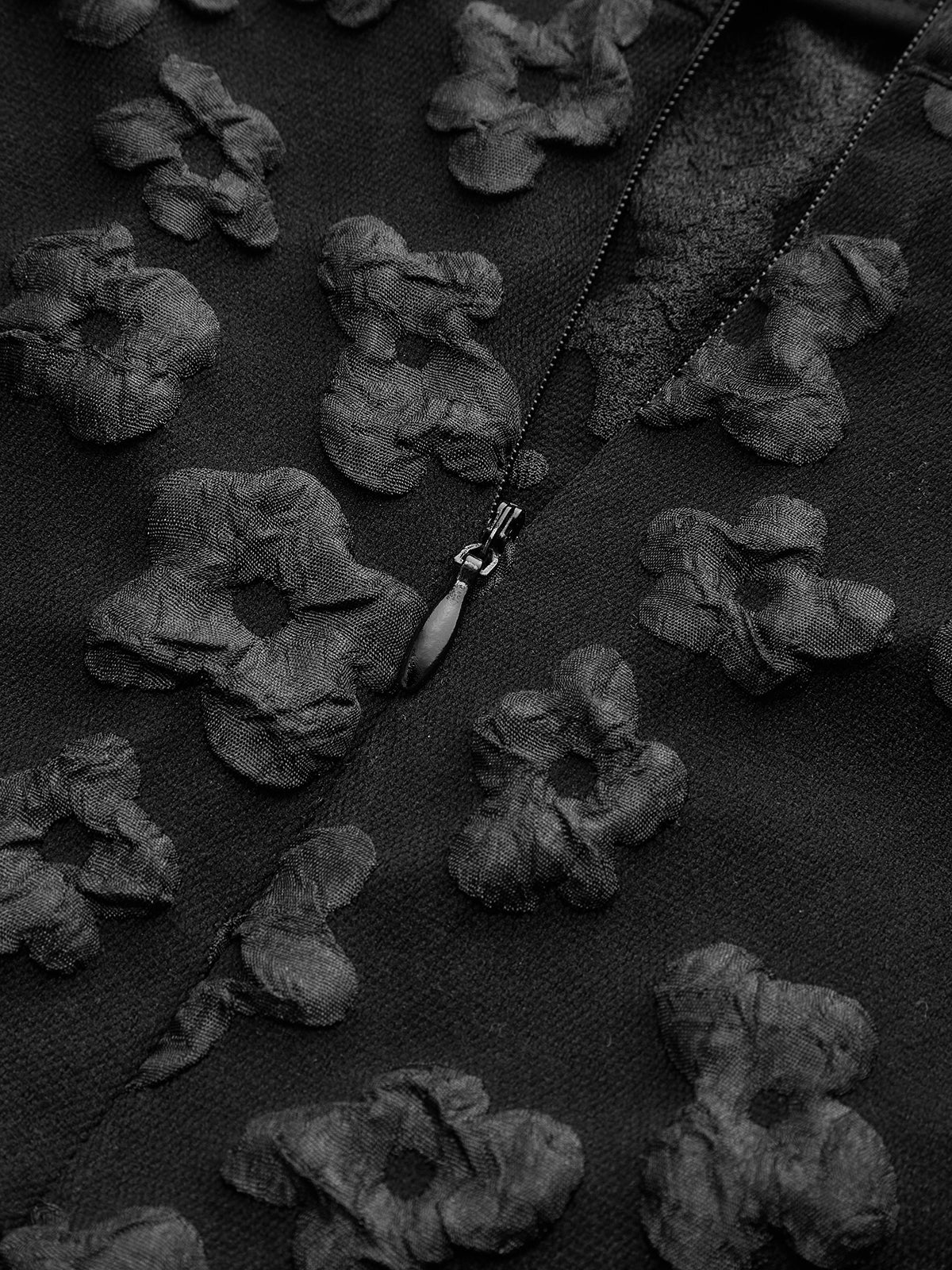 Floral Texture High Waist Skirt-Chicvia