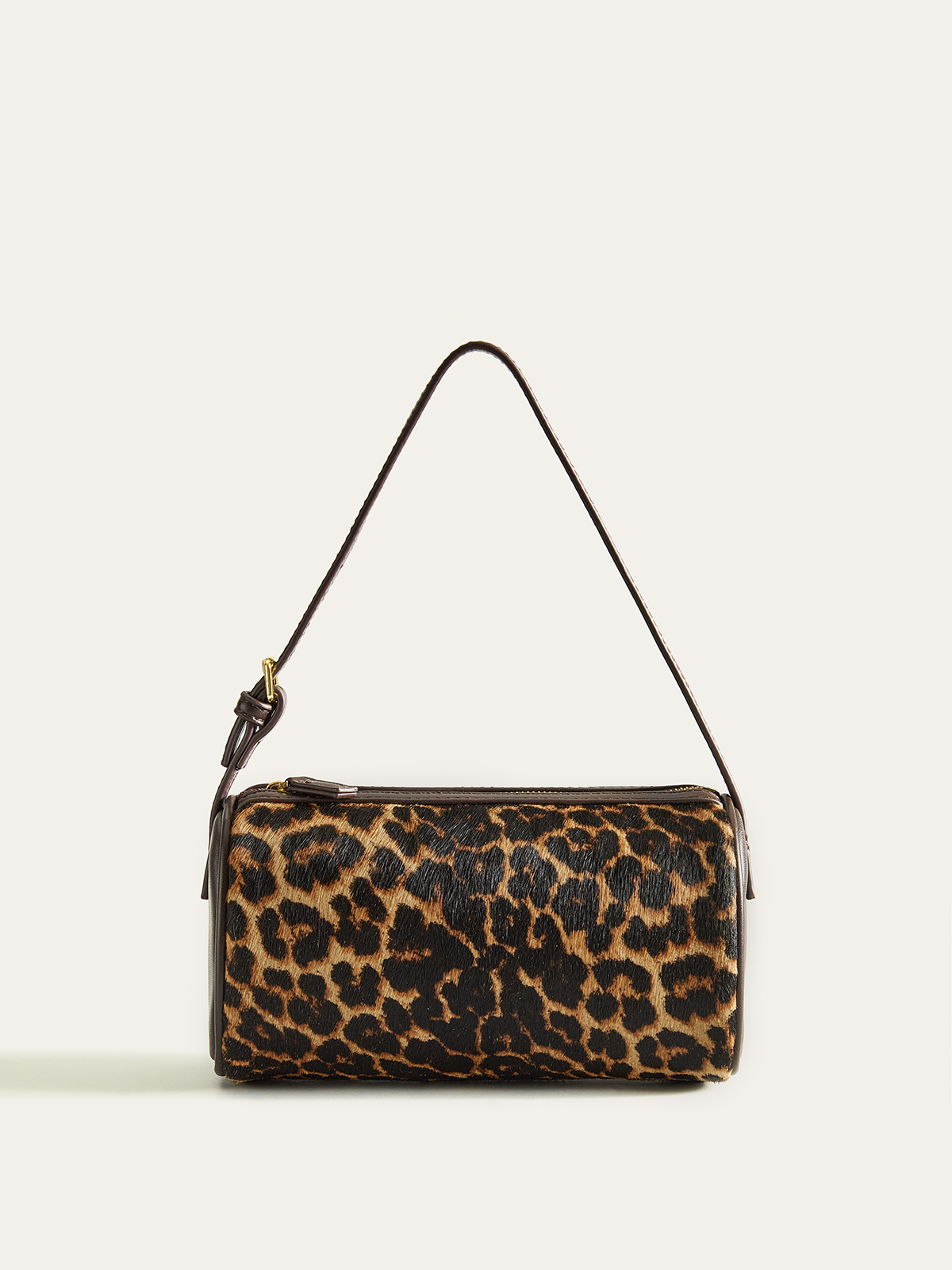 Leopard Print Barrel Bag-Chicvia