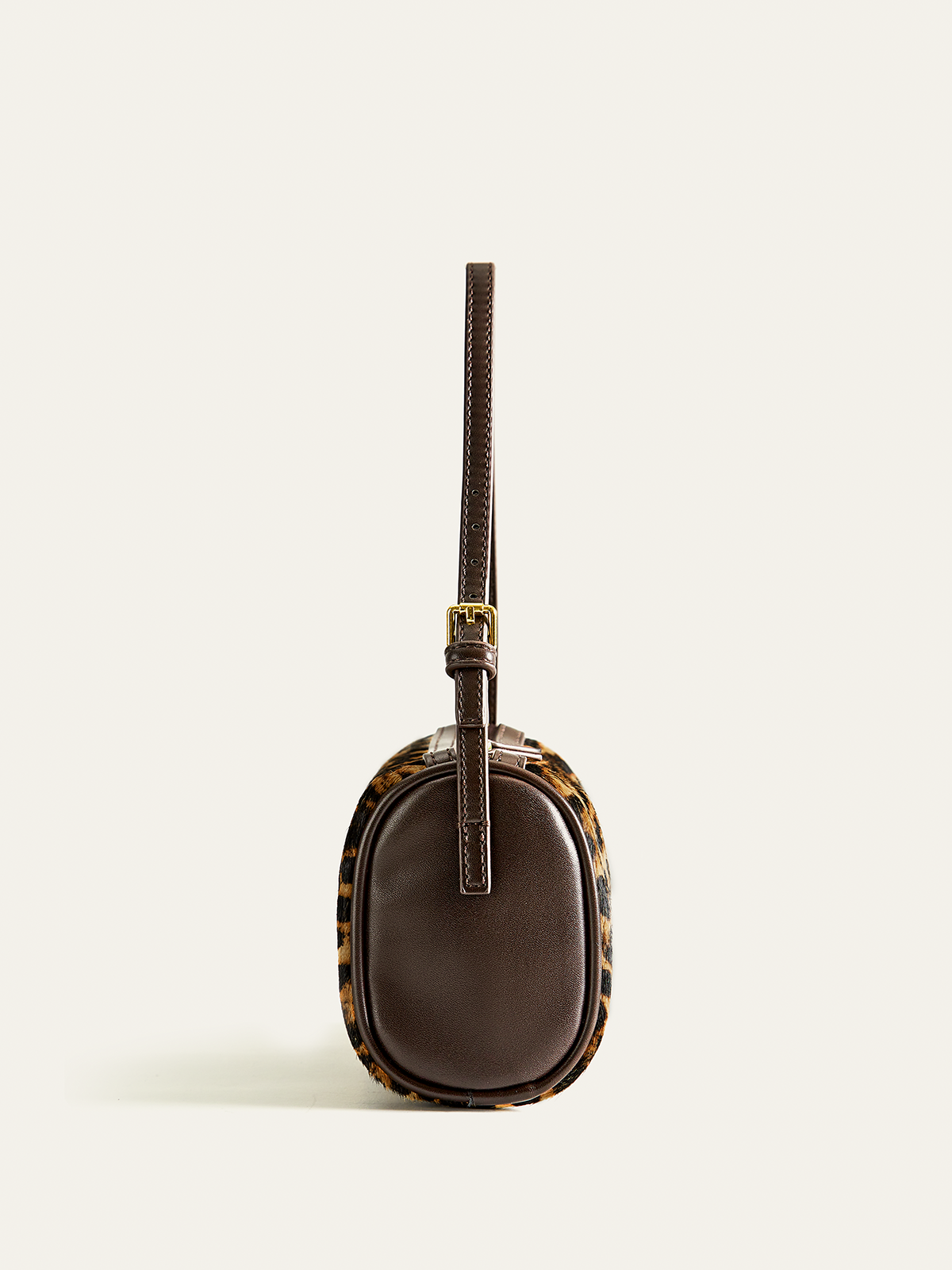 Leopard Print Barrel Bag-Chicvia