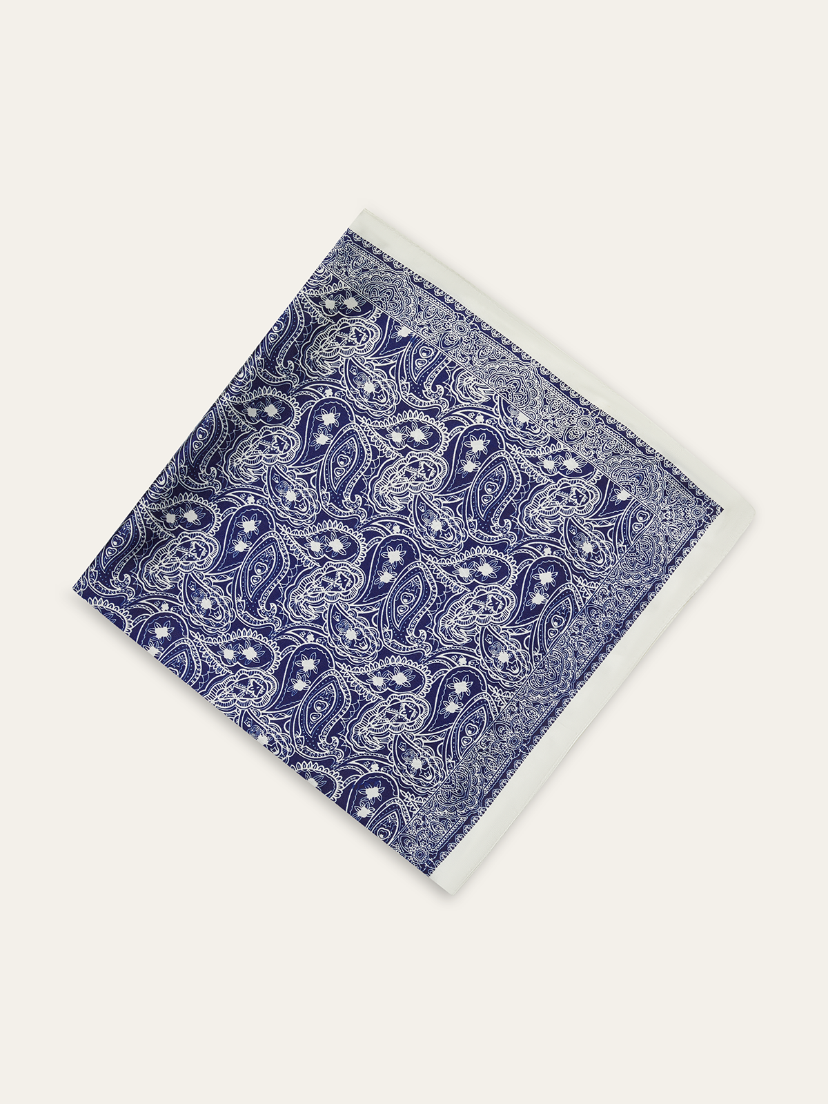 Paisley Print Square Scarf-Chicvia