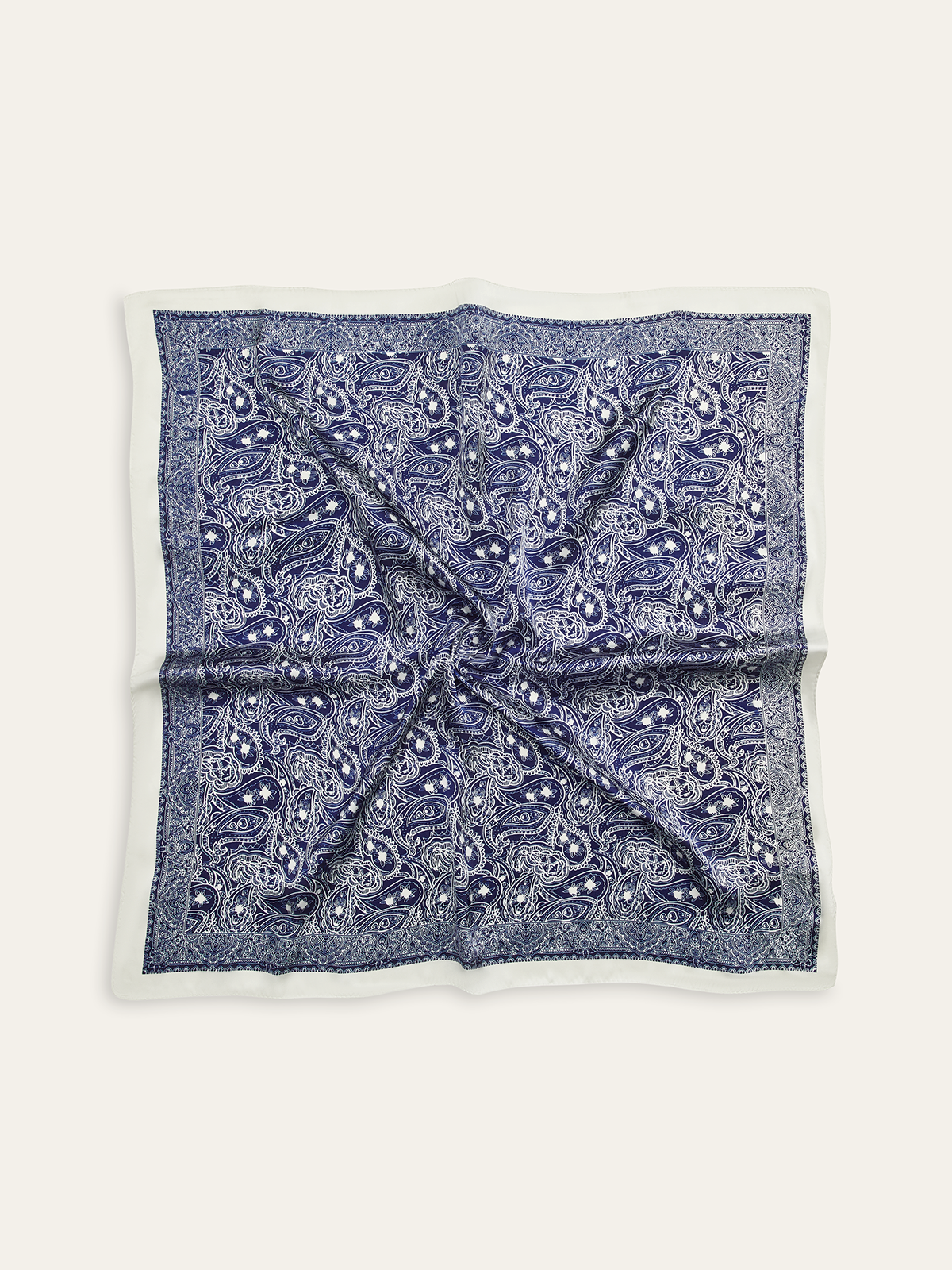 Paisley Print Square Scarf-Chicvia