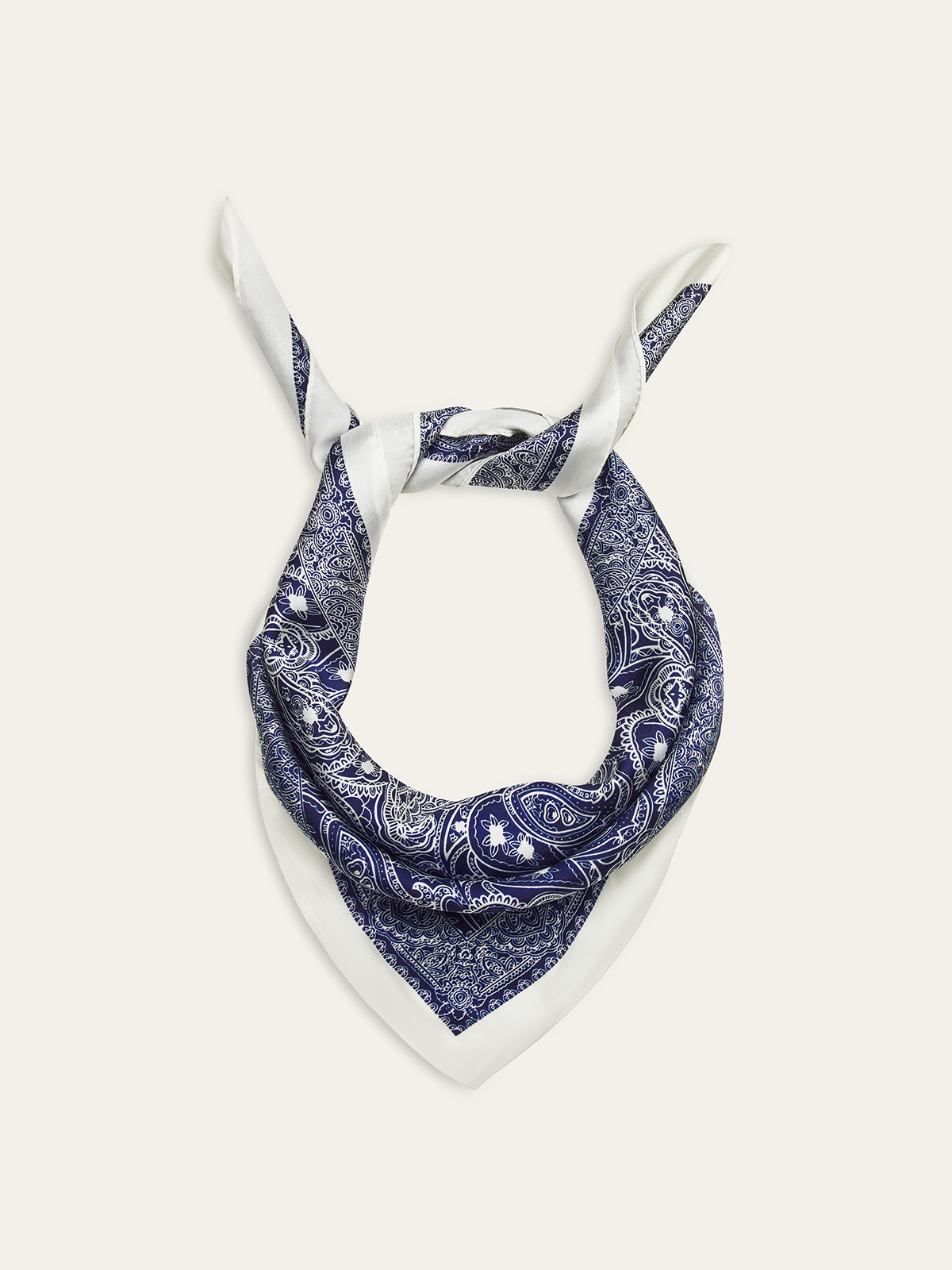Paisley Print Square Scarf-Chicvia