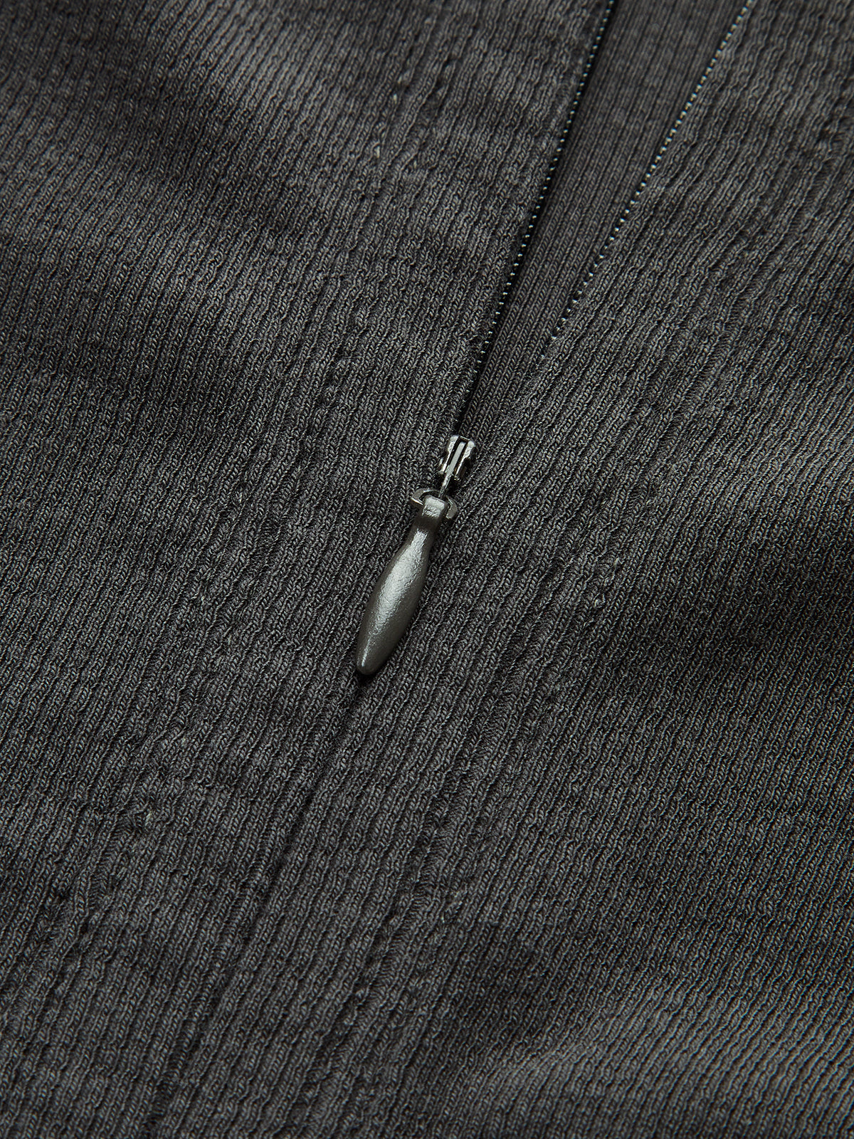 Cotton Blend Ribbed Zip-Front Sleeveless Top-Chicvia