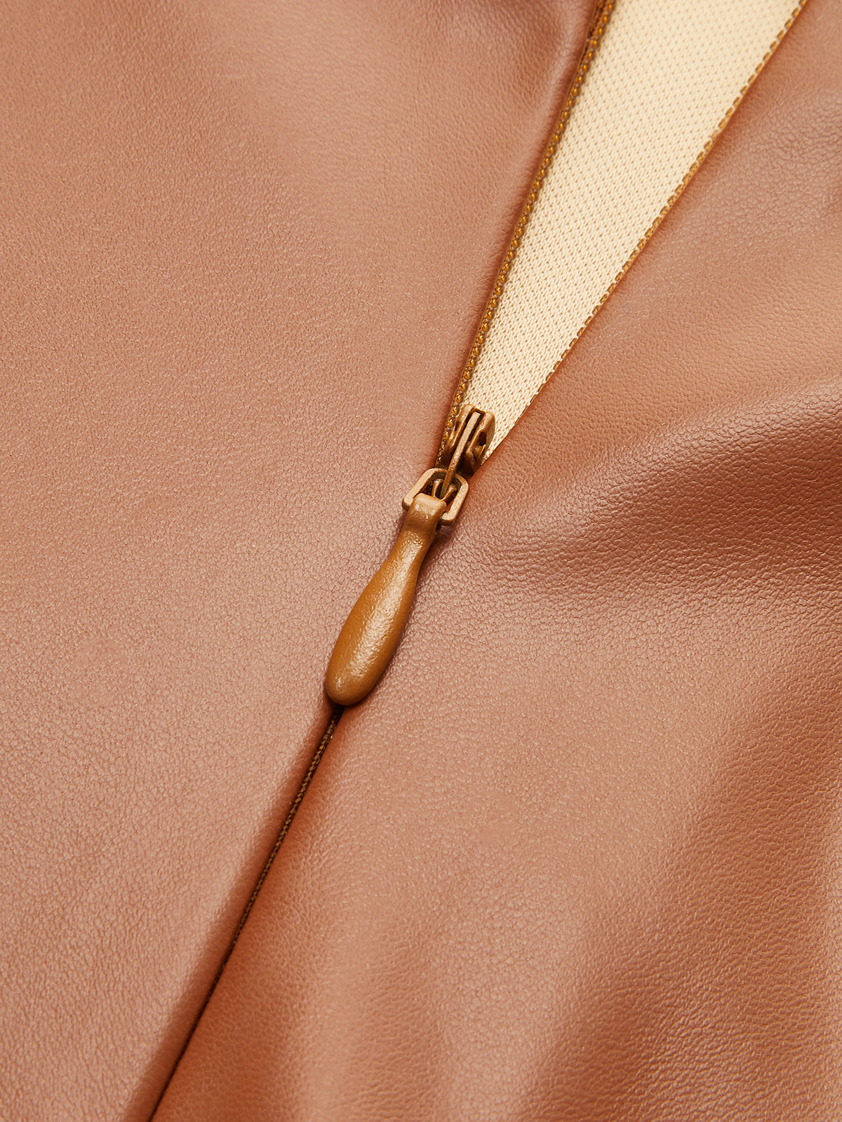 Pleated Fuax Leather Shorts-Chicvia